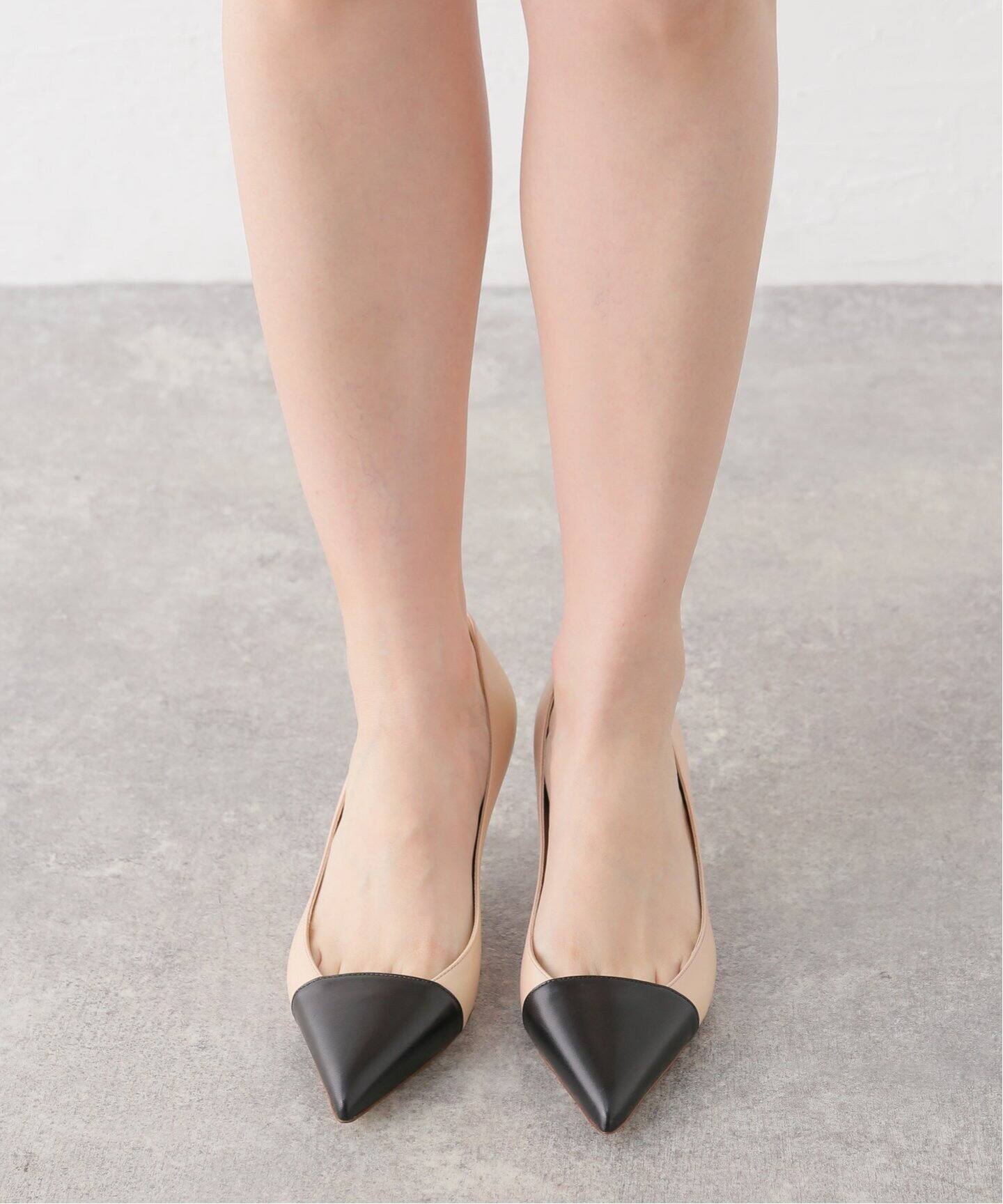 FRANCESCO RUSSO/フランチェスコ ルッソ】TWO TONE パンプス(5.5cm 