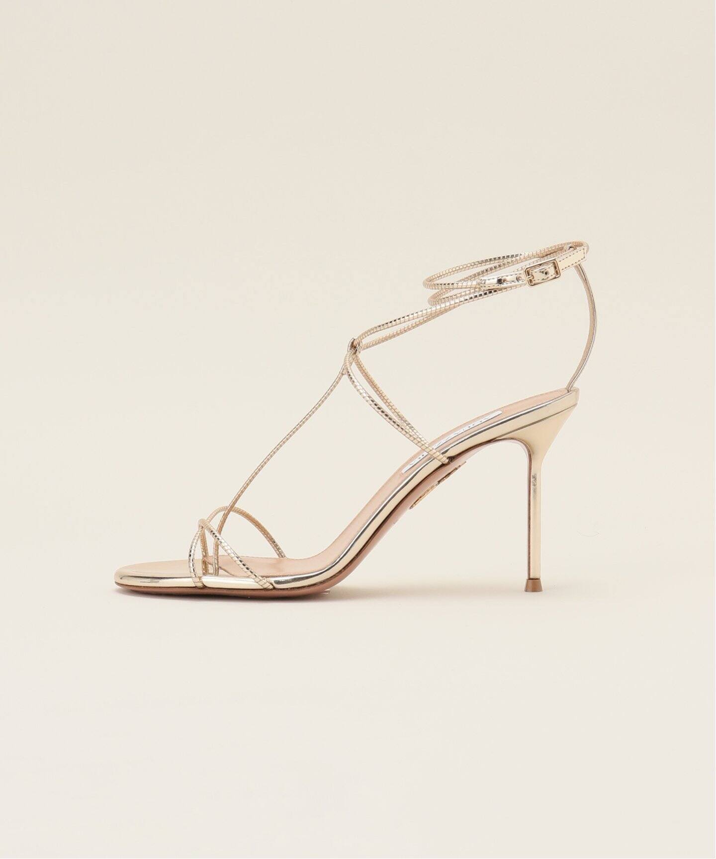 AQUAZZURA/アクアズーラ】GOLD LACEUP サンダル（サンダル）｜MUSE de 