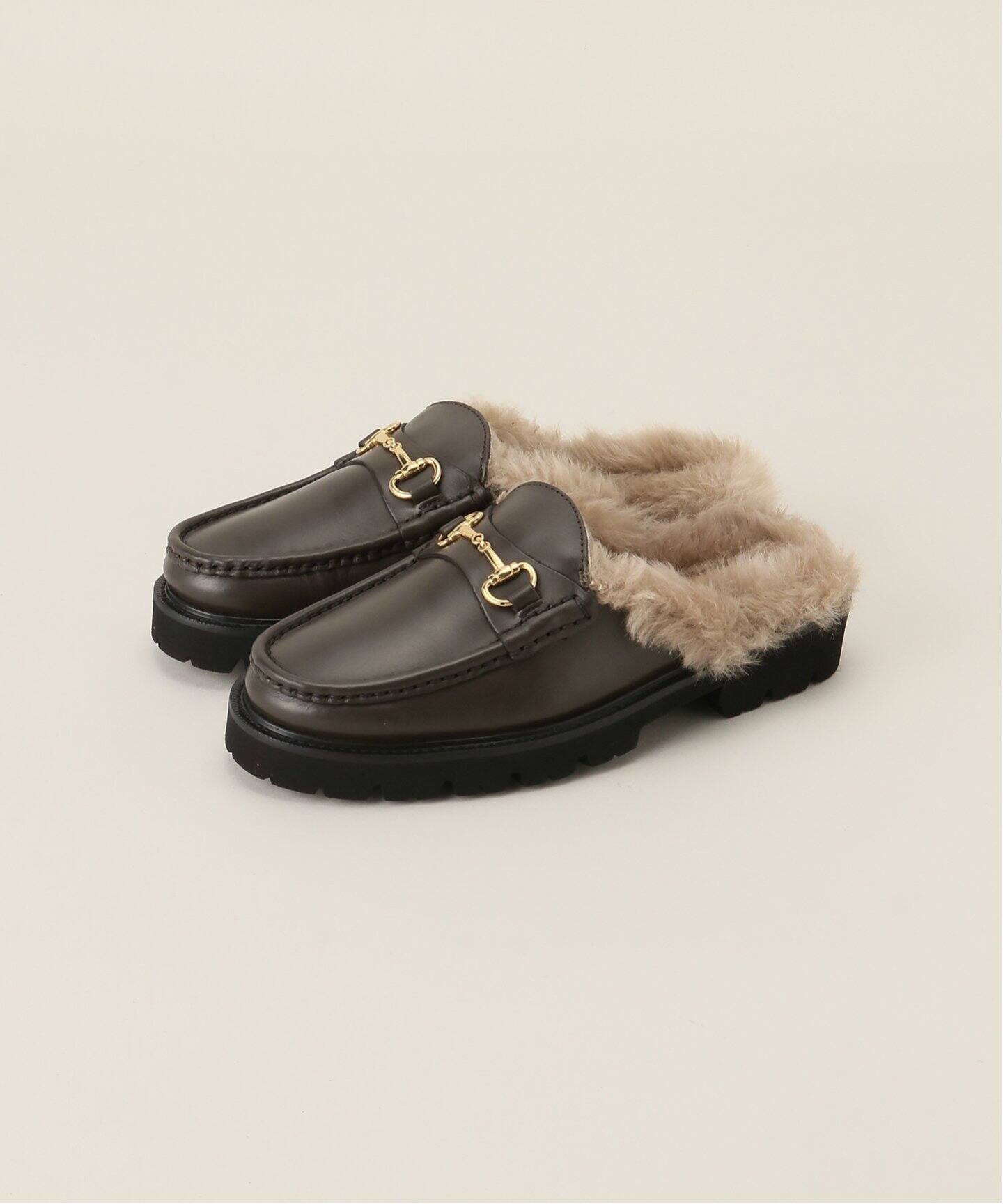 CAMINANDO/カミナンド】FUR BIT LOAFER ローファースリッポン 
