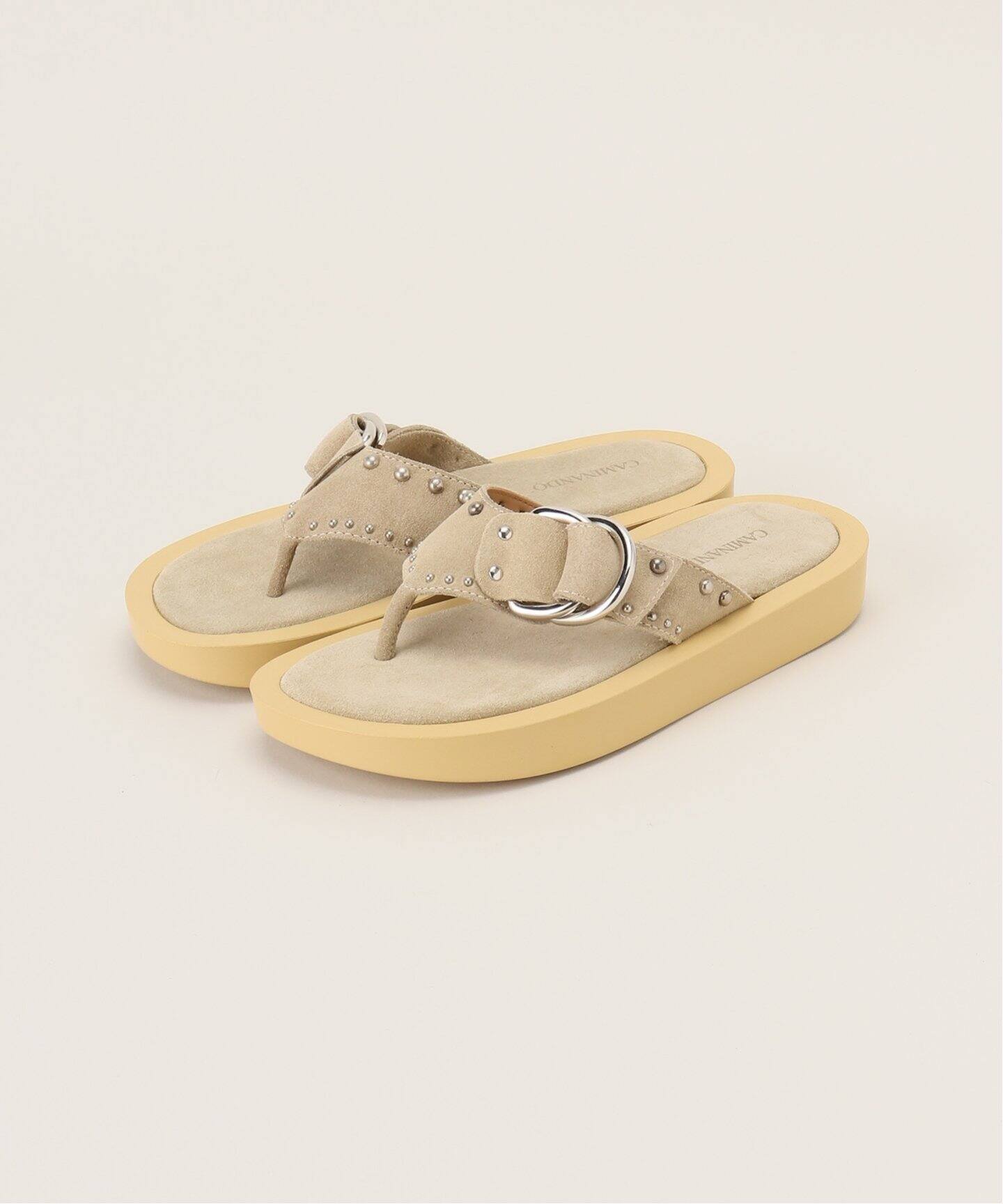 新品】CAMINANDO/カミナンドトングサンダル37/ホワイト （CAMINANDO  