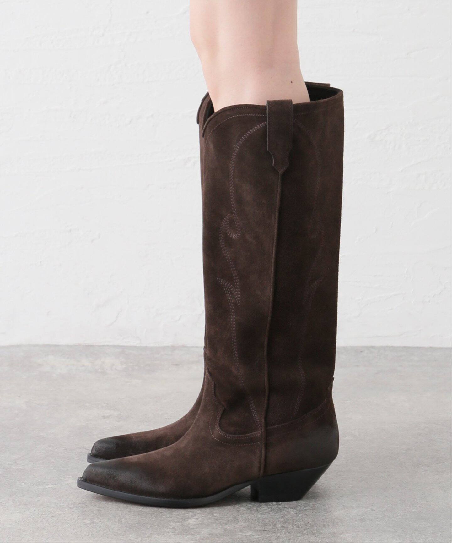 SONORA/ソノラ】 SUEDE LONG BOOTS（ロングブーツ）｜L