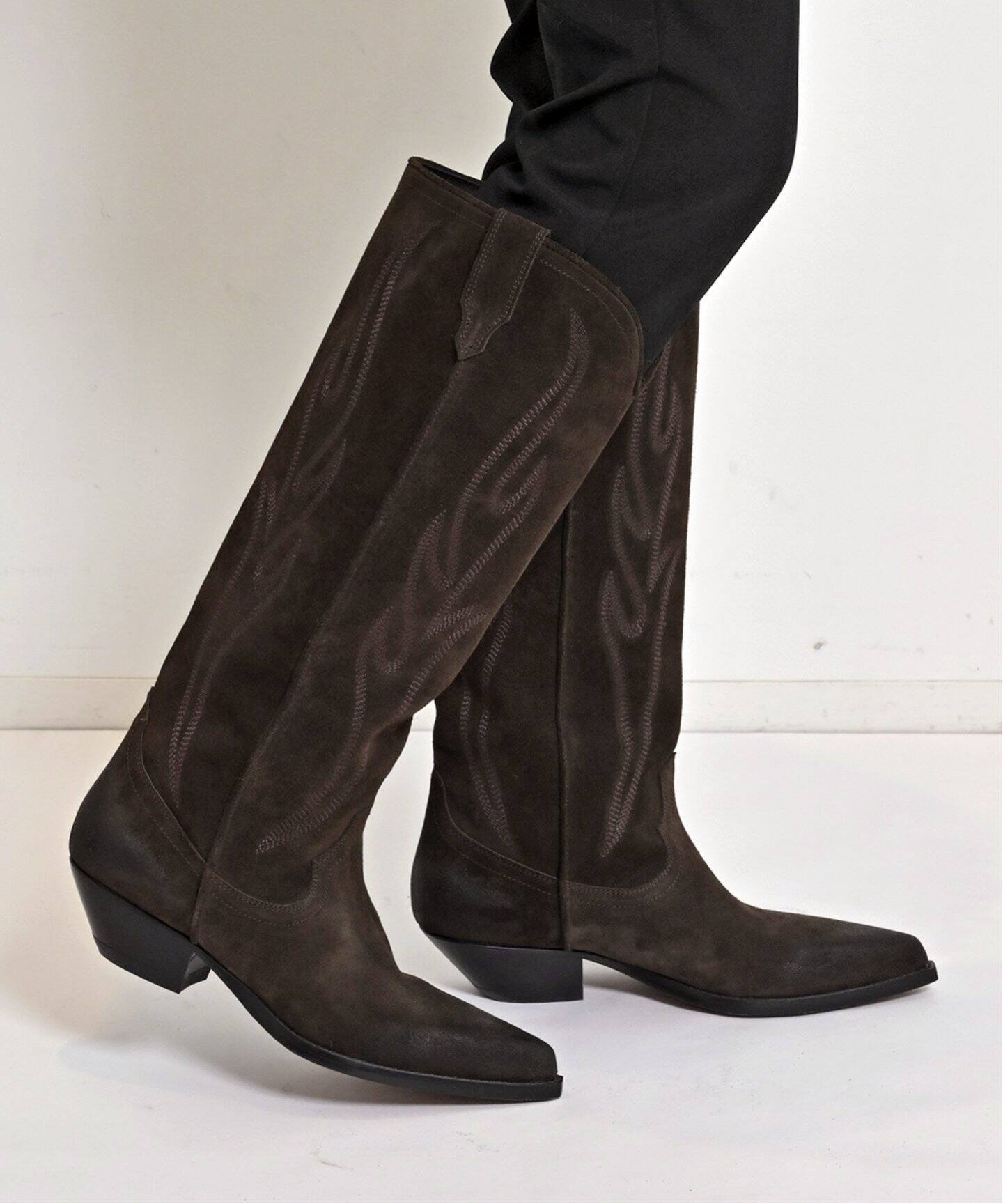 SONORA/ソノラ】 SUEDE LONG BOOTS（ロングブーツ）｜L