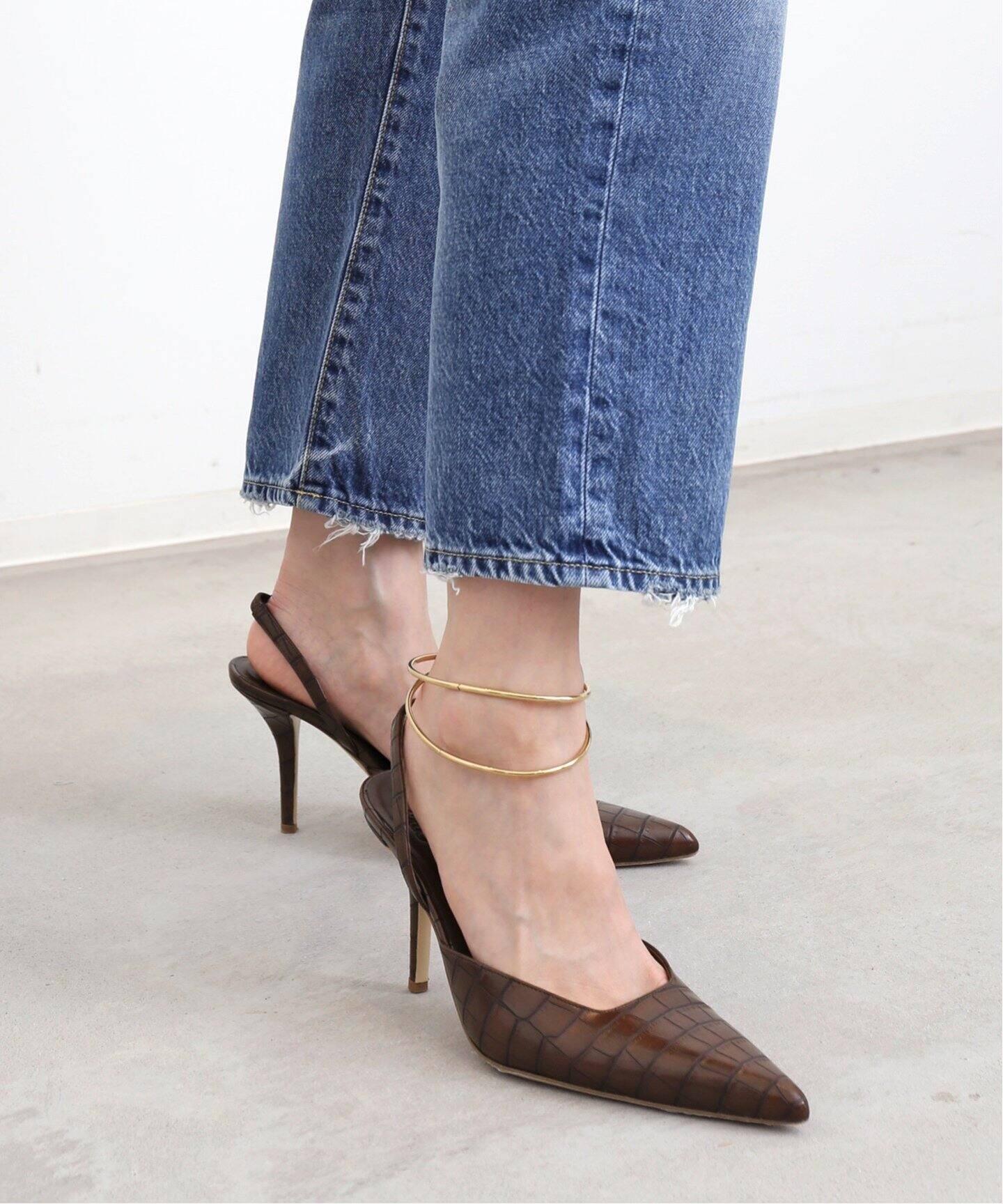 GIA BORGHINI/ジア ボルギーニ】 BACK STRAP MULE（パンプス）｜L 