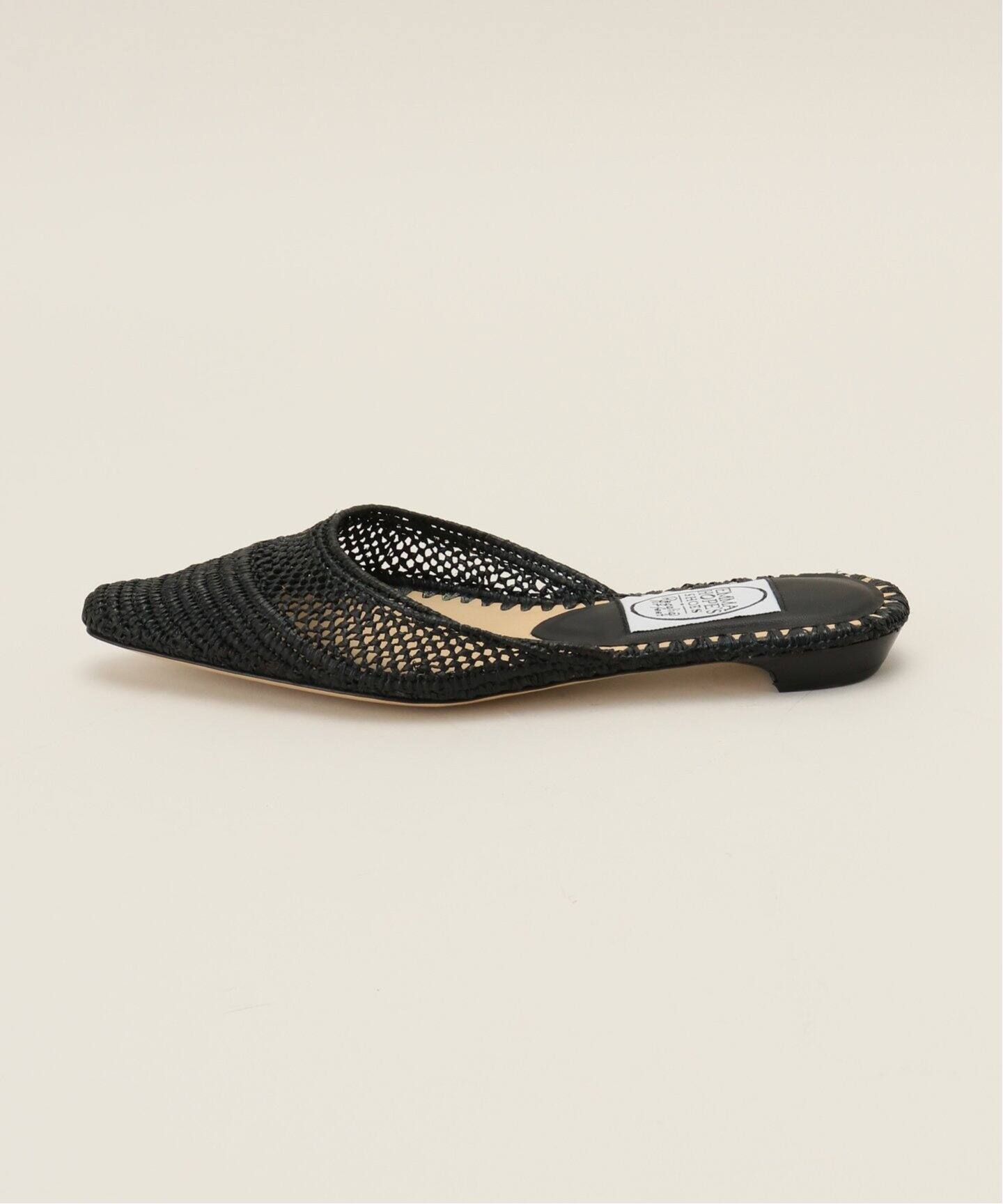 EMMA HOPES/エマ ホープ】 RAFFIA MESH POINTY MULE（サンダル）｜L 