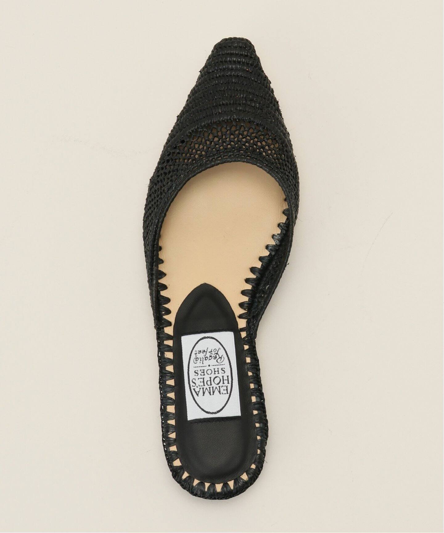 EMMA HOPES/エマ ホープ】 RAFFIA MESH POINTY MULE（サンダル）｜L 