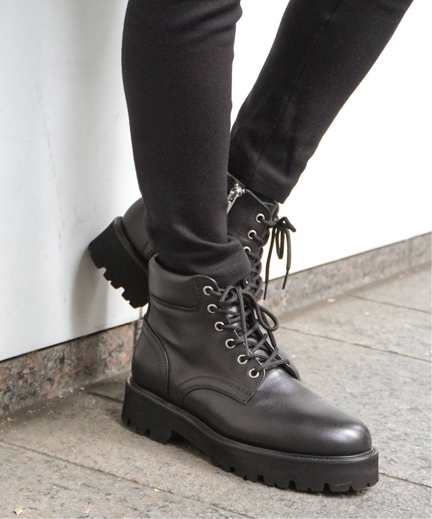 CAMINANDO/カミナンド】別注 SIDE ZIP LACE UP BOOTS（ブーティ 