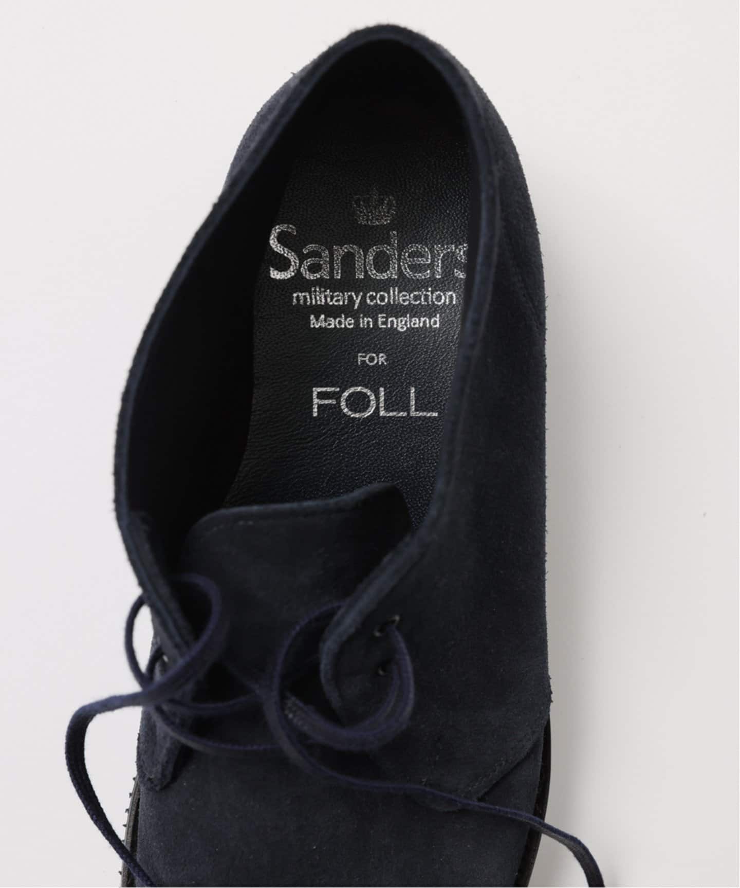 SANDERS for FOLL / CHUKKA SUEDE DEEP NAVY（レザーシューズ