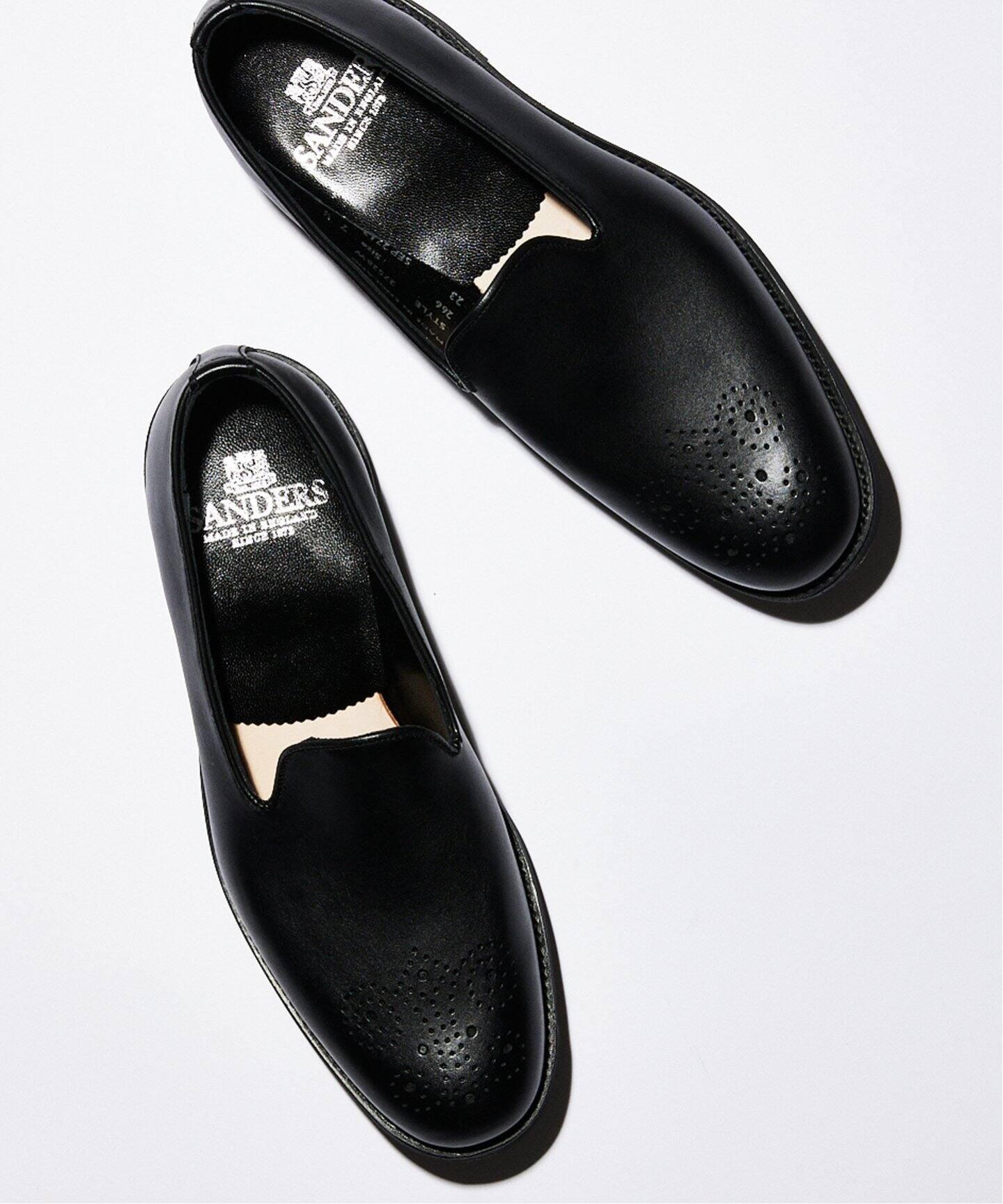 SANDERS / サンダース MEDALION SLIPPER SHOES（レザーシューズ 