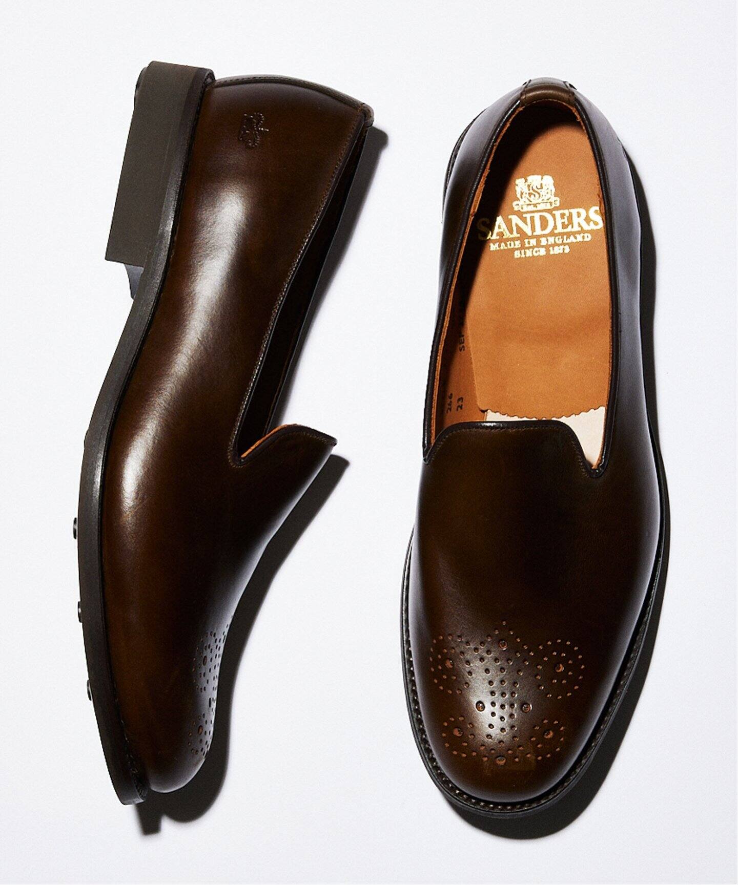 SANDERS / サンダース MEDALION SLIPPER SHOES（レザーシューズ 