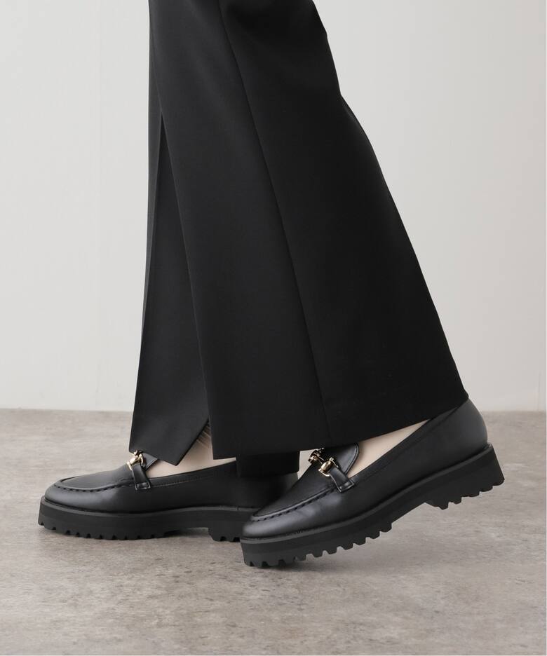 プラットフォームビットローファー（ローファー）｜B.C STOCK（ベーセーストック）の通販｜BAYCREW'S STORE [Easy Street] ローファーフラット Keely レディース ブラックマットクロコ 24.0 cm