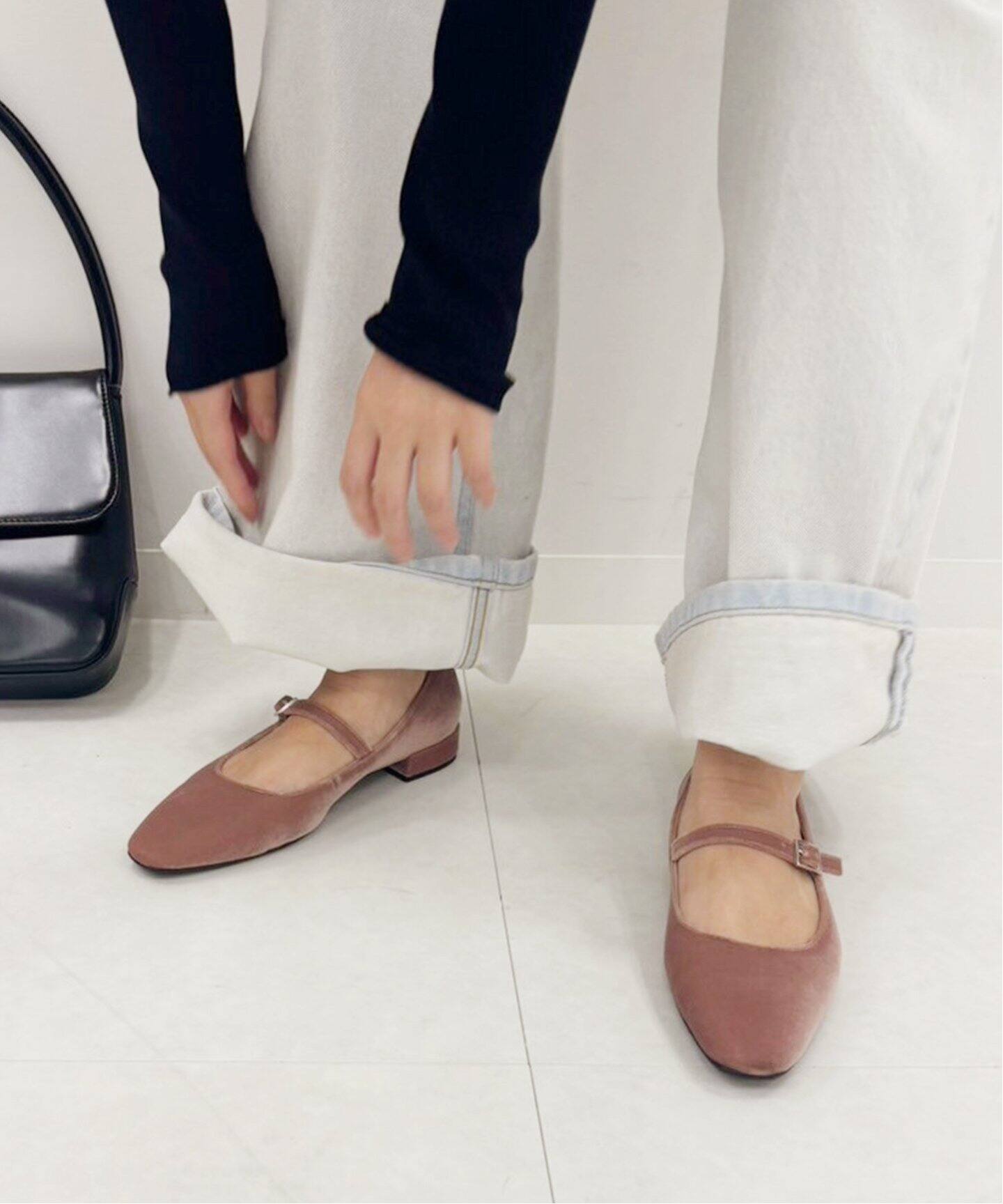 FABIO RUSCONI / ファビオルスコーニ】velvet one strap merry jan 