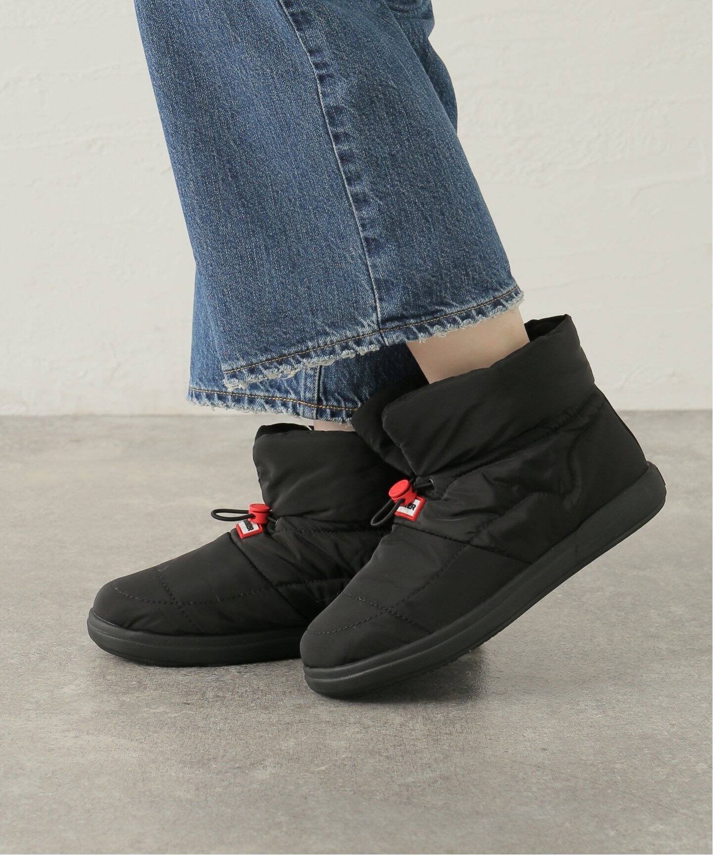 新品HUNTER ハンター PUFFER BOOTIE スニーカーブーツ 黒23（HUNTER 
