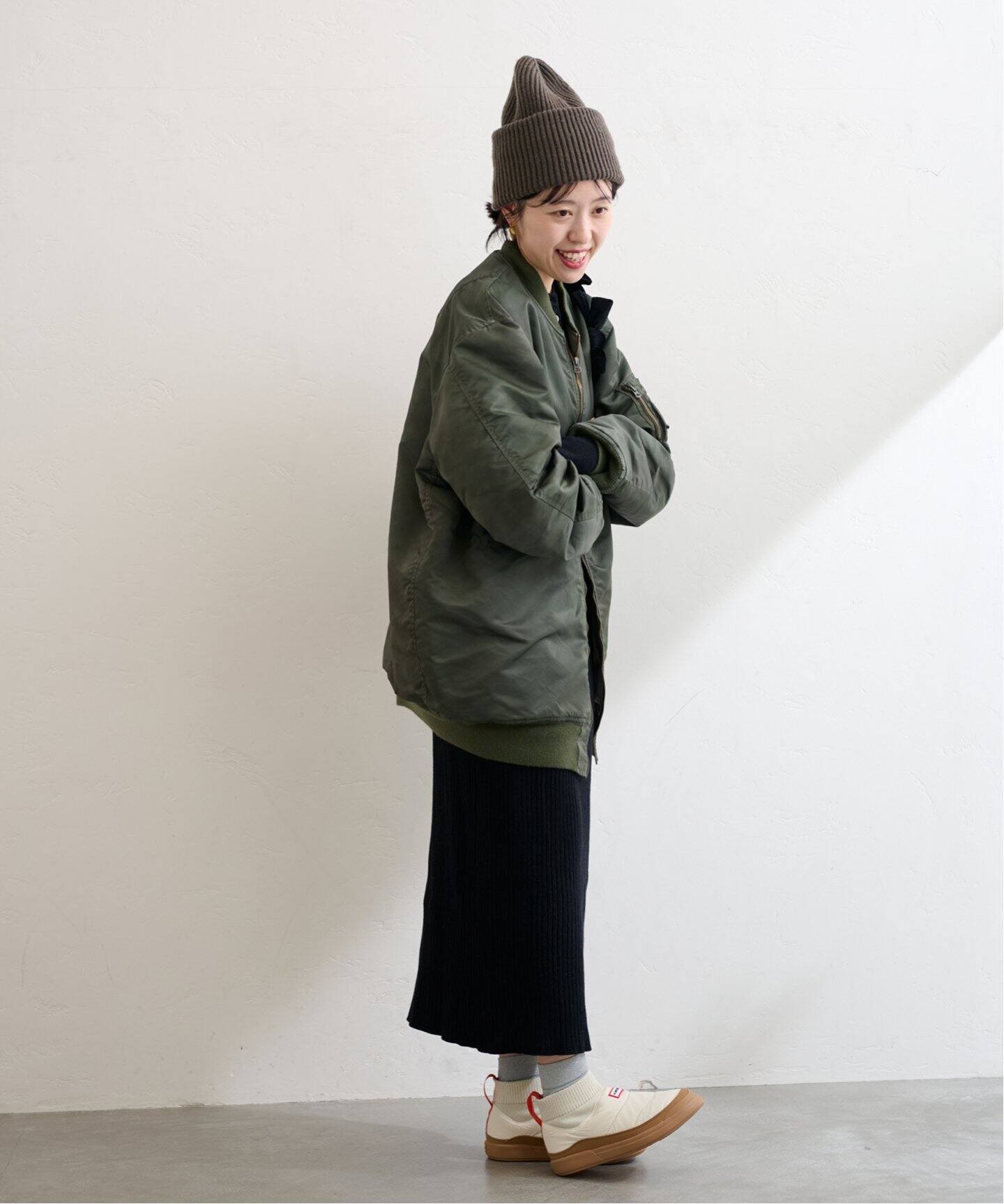 HUNTER/ハンター PUFFER KNITTED CUFF BOOT（ブーティ・ショートブーツ
