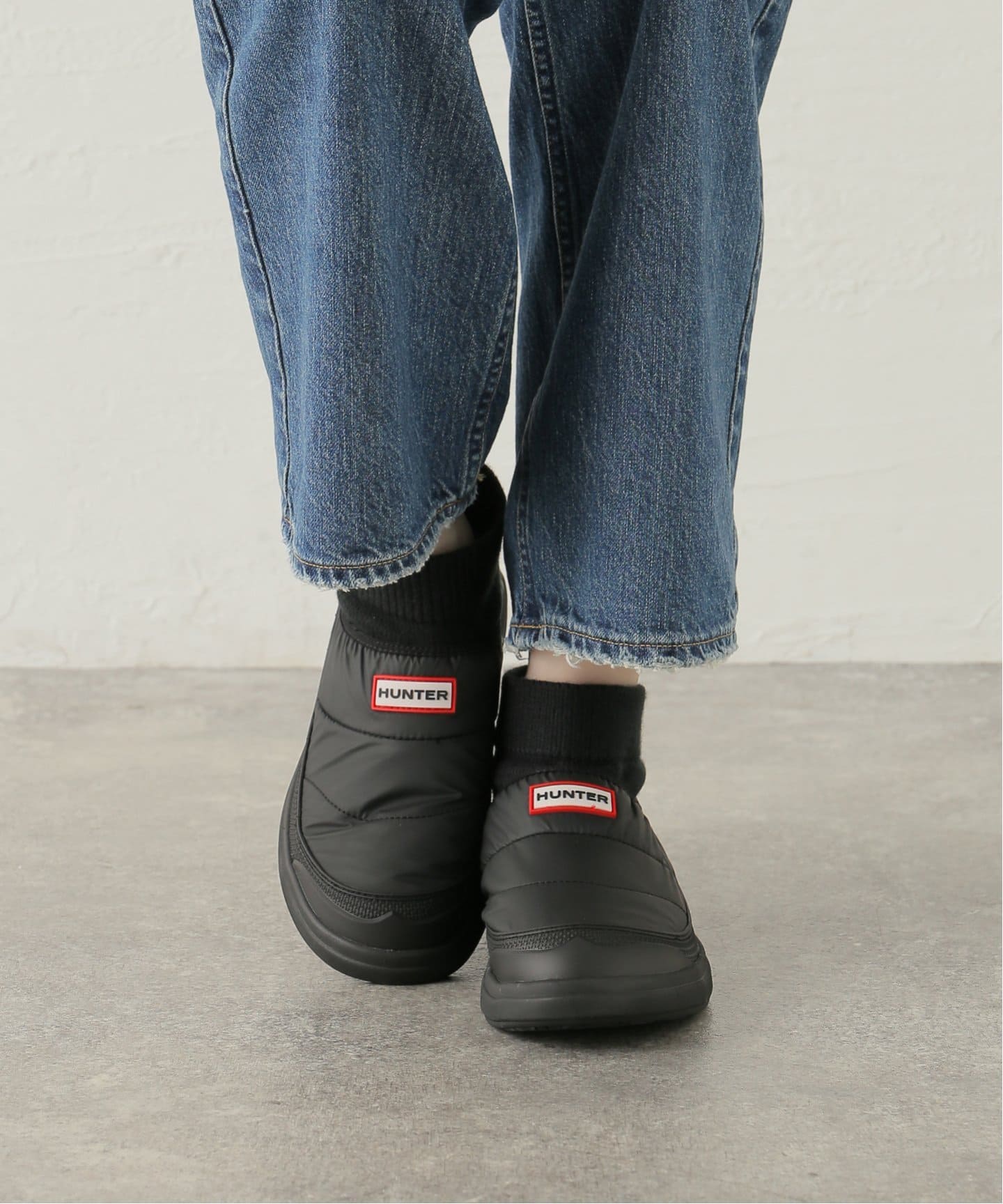 HUNTER/ハンター PUFFER KNITTED CUFF BOOT（ブーティ・ショートブーツ