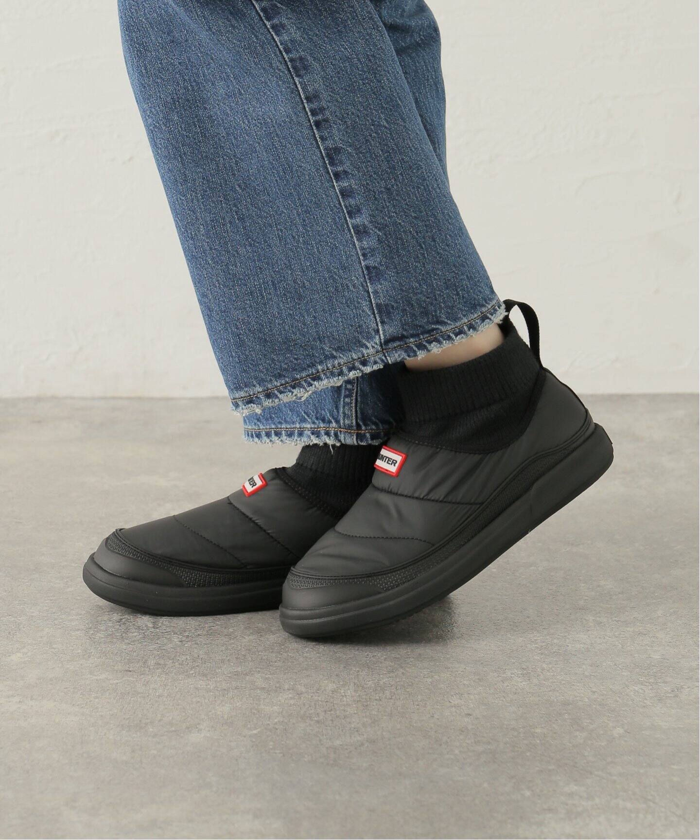 HUNTER/ハンター PUFFER KNITTED CUFF BOOT（ブーティ・ショートブーツ