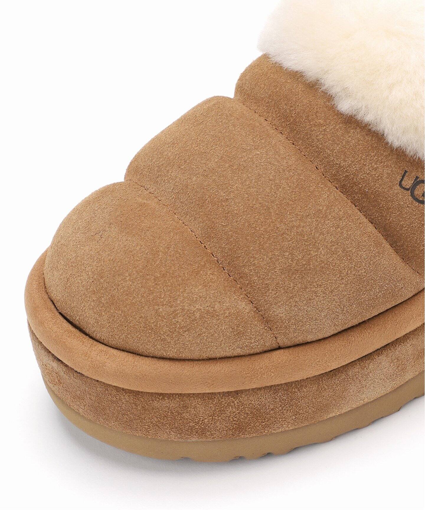 UGG アグフラットシューズ24cm ベージュスウェード