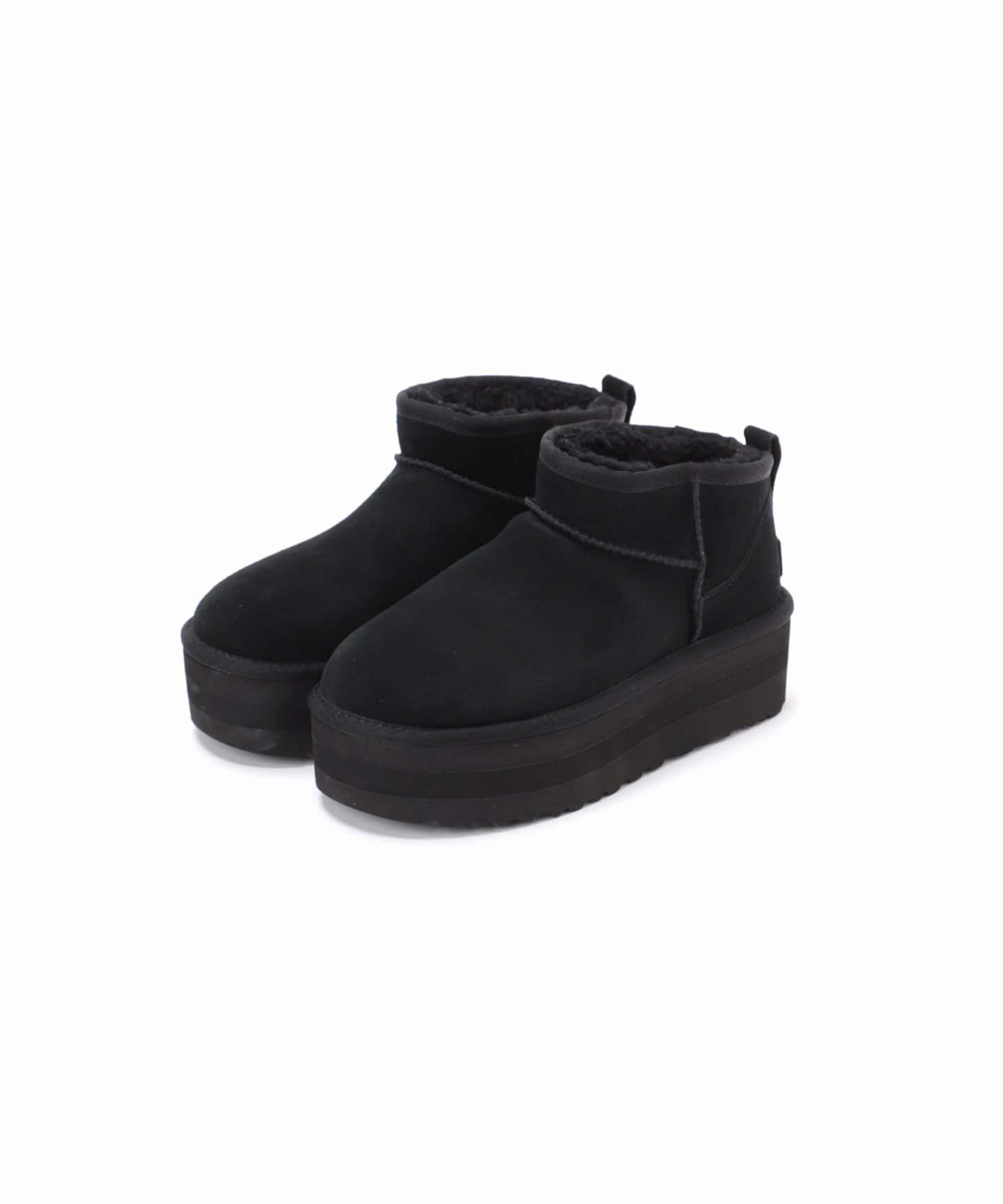 UGG アグ W CLASSIC ULTRA MINI PLATFORM 黒 UGG/アグ W CLASSIC ULTRA MINI PLATFORM（ブーティ・ショートブーツ