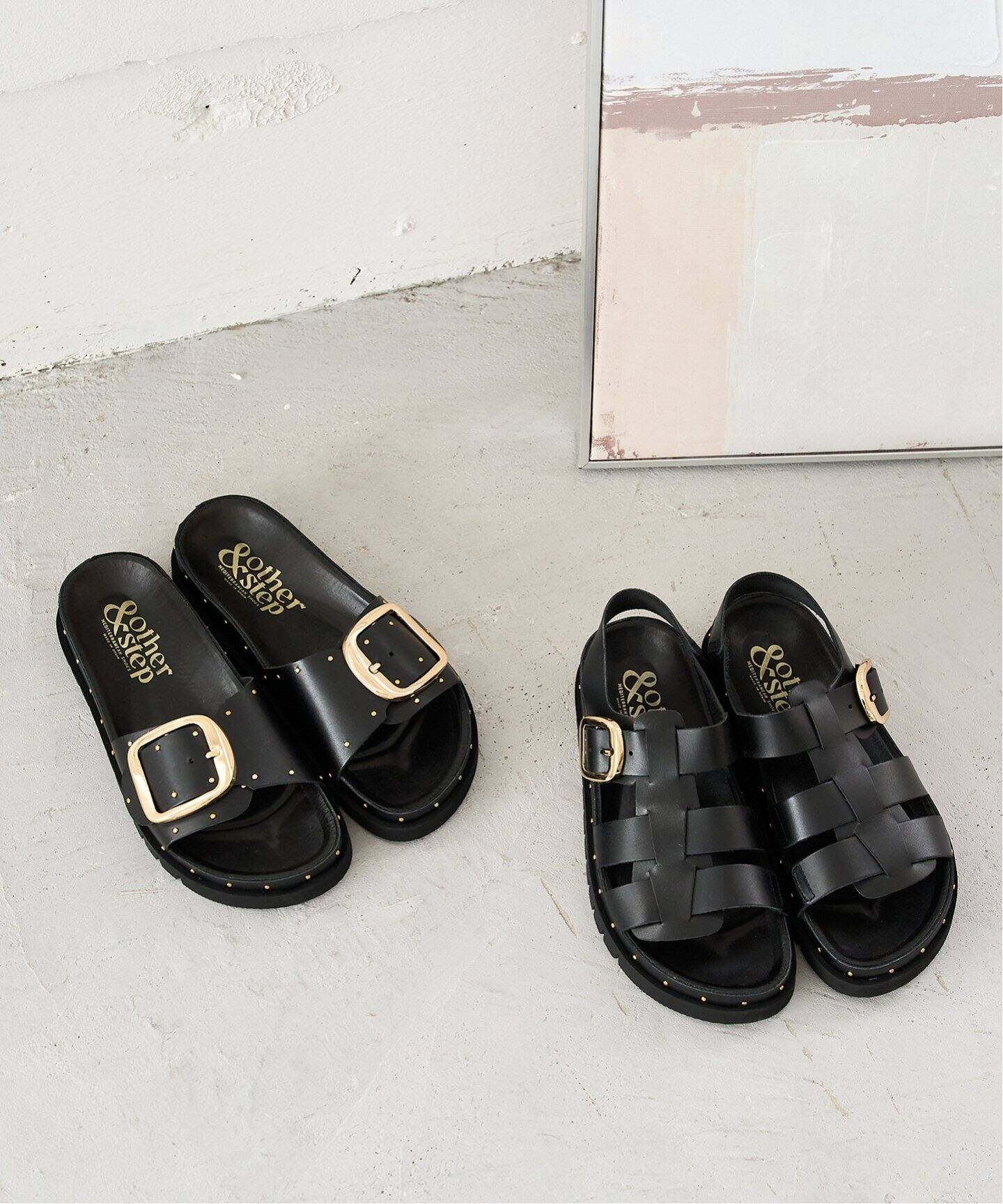 &other step/アンドアザーステップ スライドスタッズサンダル  