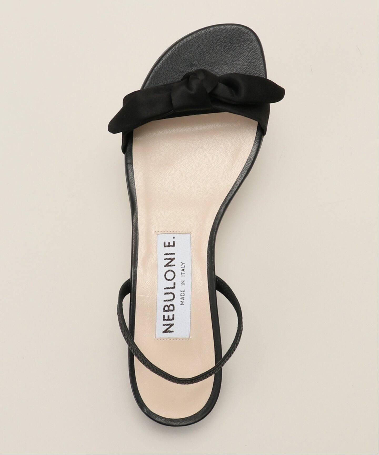 NEBULONI E./ネブロー二】RIBBON BACK STRAP SANDALS サンダル 