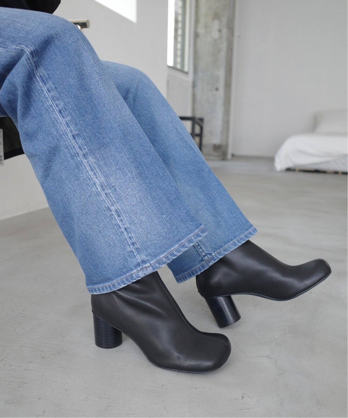 予約》SLOBE スクエアトゥショートブーツ（ブーティ・ショートブーツ  