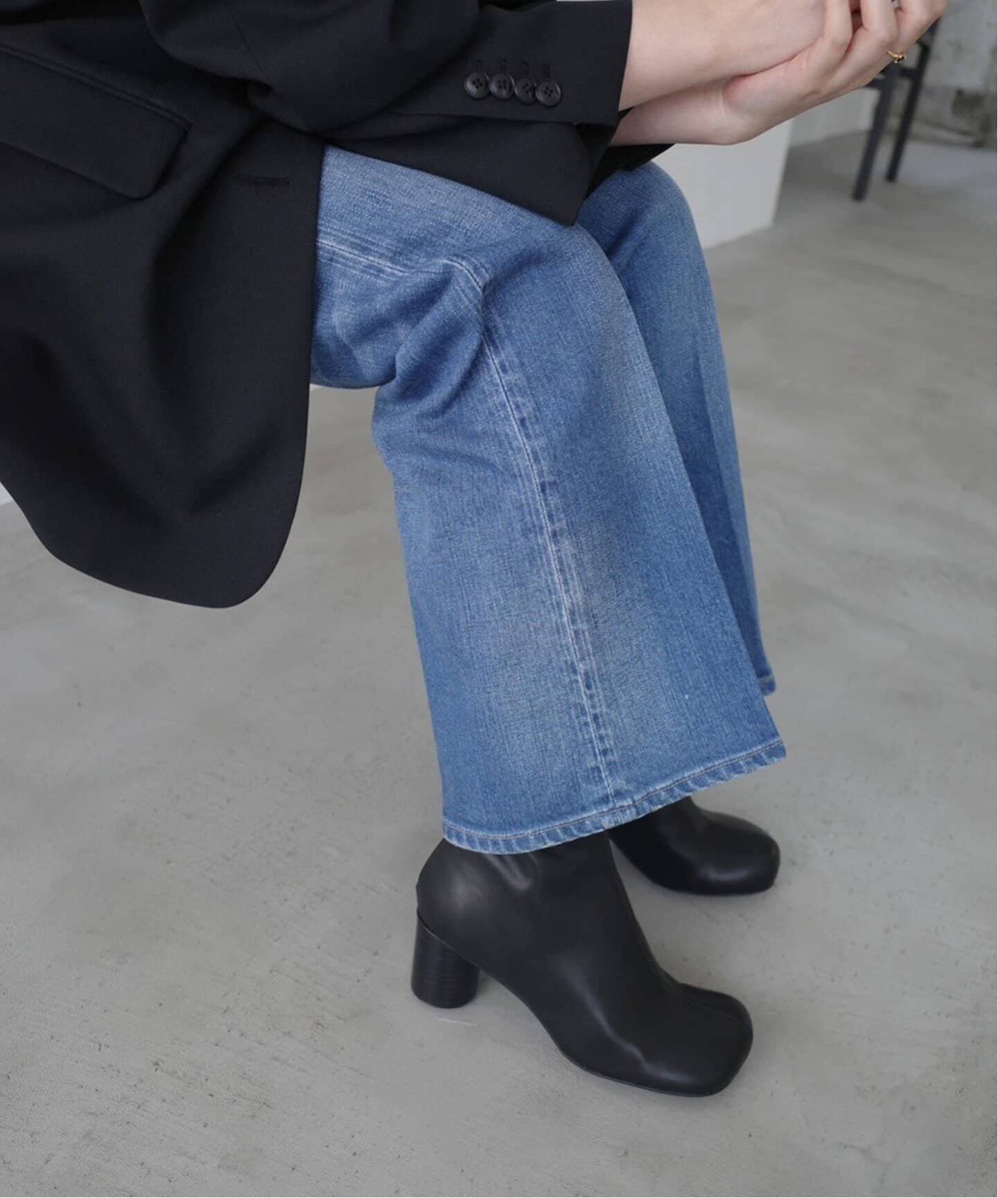 追加3》SLOBE スクエアトゥショートブーツ（ブーティ・ショートブーツ  