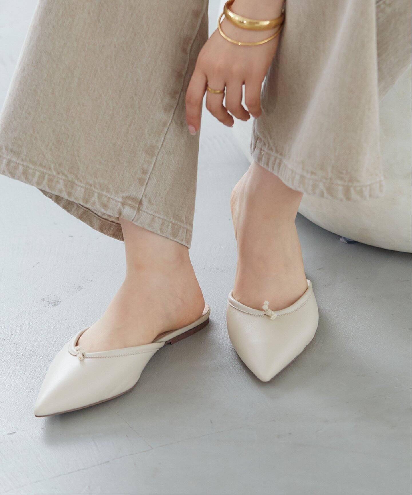 TONY BIANCO/トニービアンコ 別注 KNOT FLAT ミュール（サンダル  