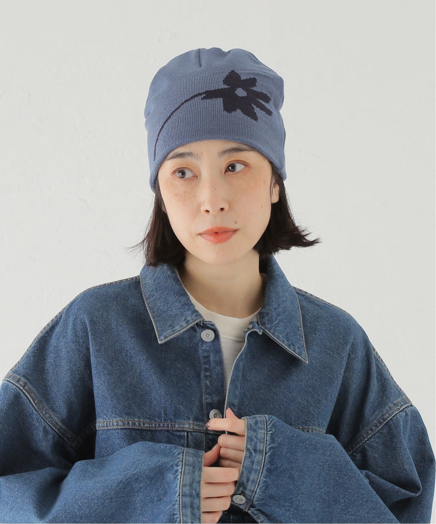 knuth marf クヌースマーフflower beanieビーニー　新品 Knuth Marf - flower beanie / フラワービーニー (ブルー) | Sir