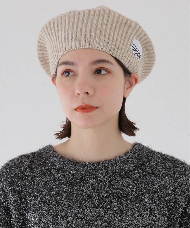 GANNI / ガニー】 Structured Rib Beret（ハンチング／ベレー  display picture 2