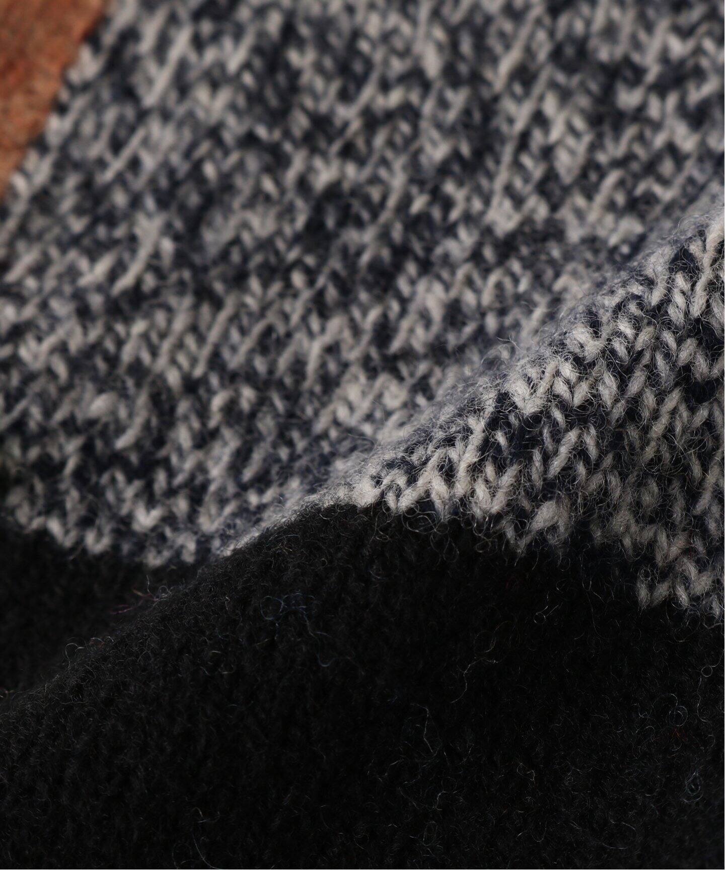 YANYAN/ヤンヤン】CHECKD RIBBON HOOD（ニットキャップ・ビーニー