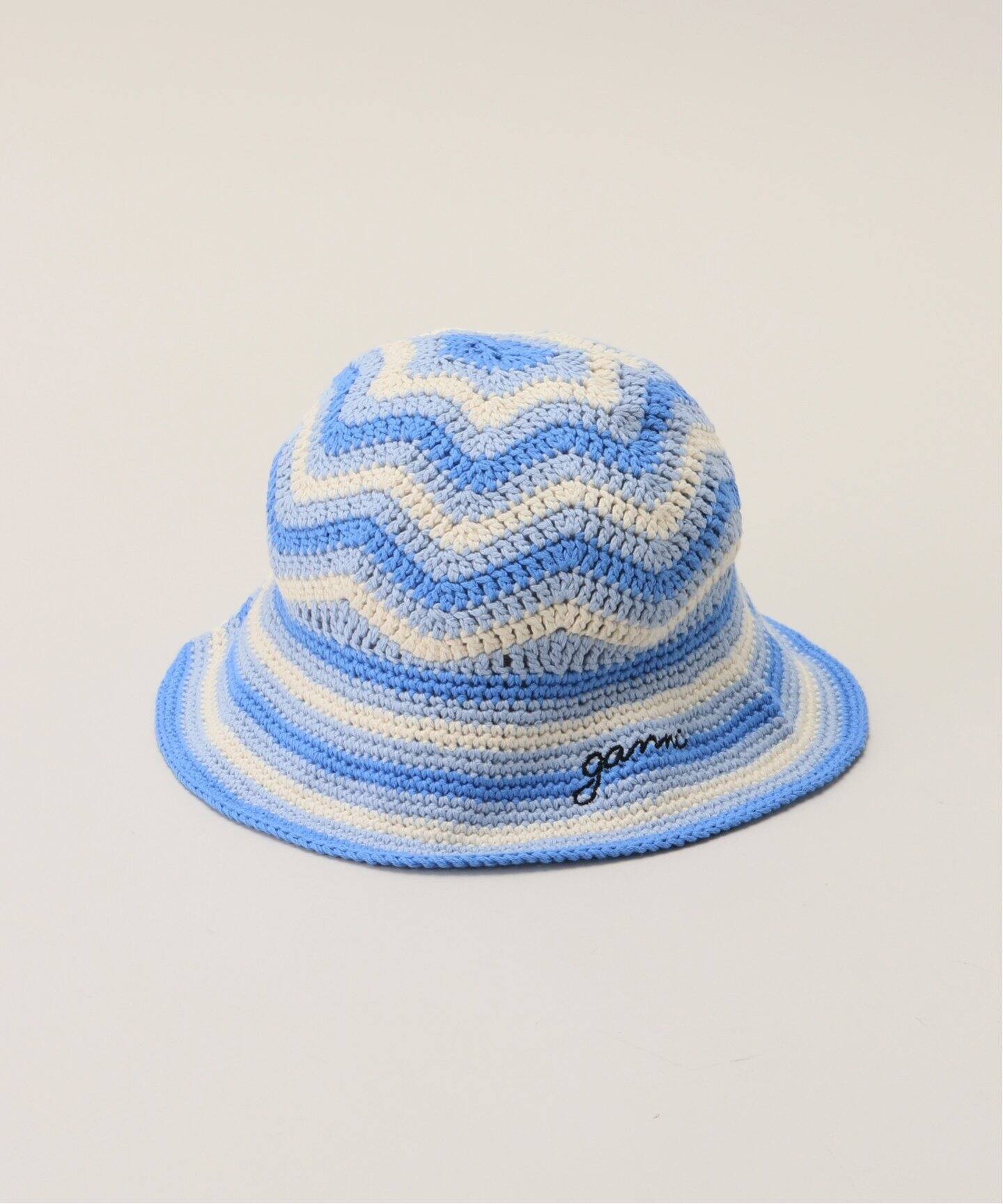 GANNI / ガニー】Cotton Crochet Bucket Hat：ハット（ハット