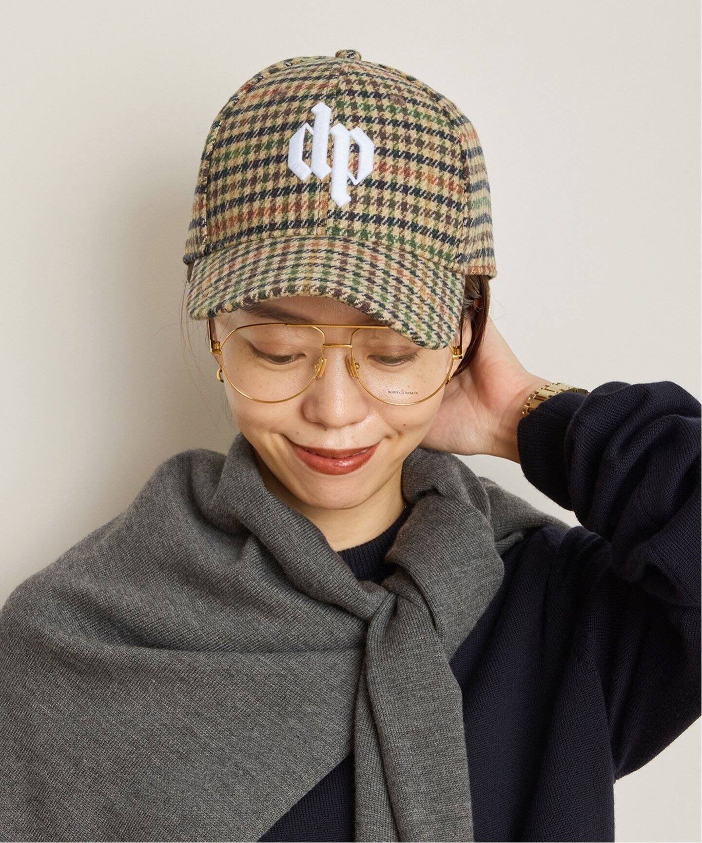 DARKPARK/ダークパーク】CHECK LOGO BASEBALL キャップ（キャップ  