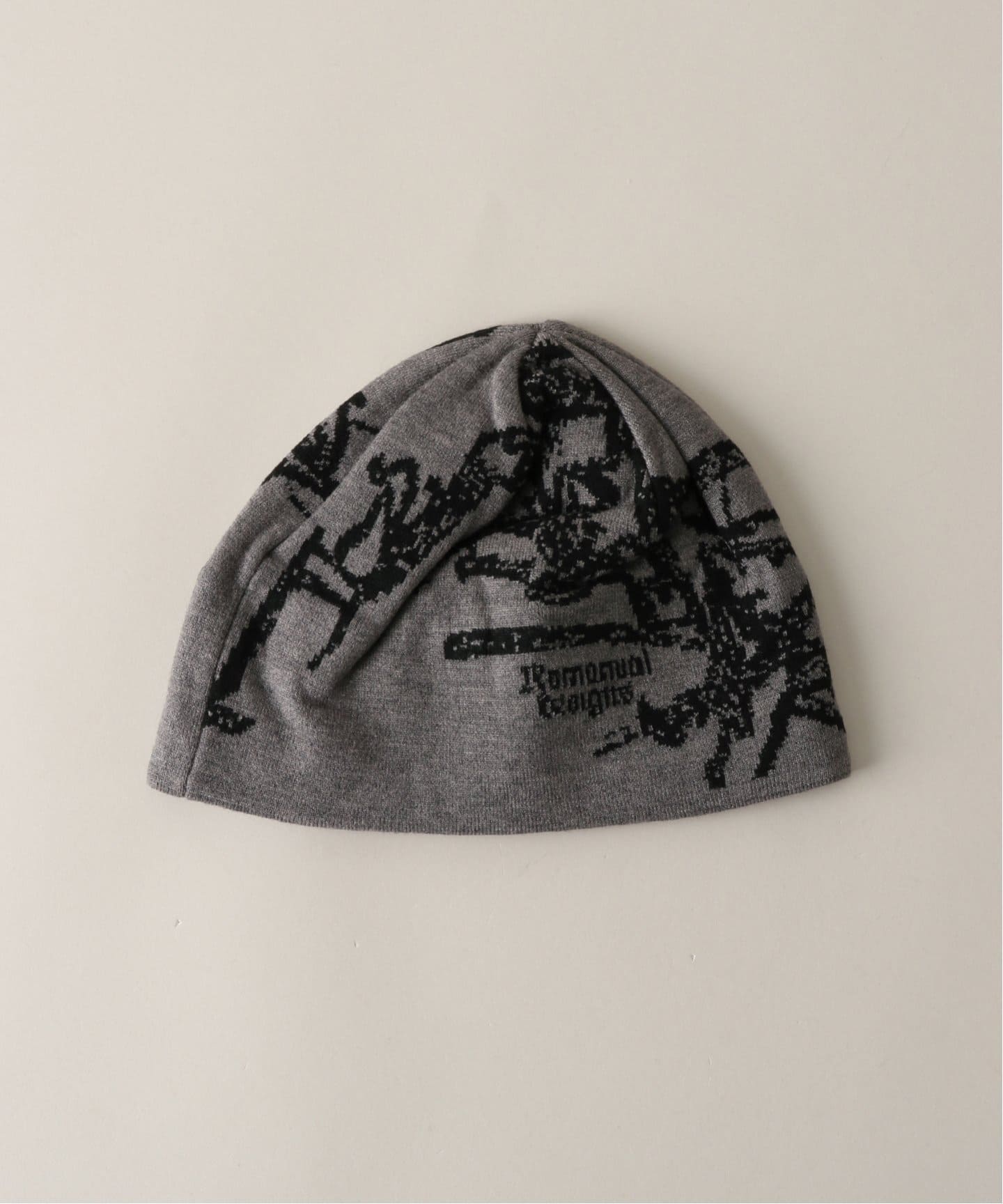 ニットキャップ・ビーニー NOMANUAL GRAPHIC JACQUARD BEANIE GRAY NM65HG04M1GY グラフィックジャカードビーニー - グレー - nomanual | 60