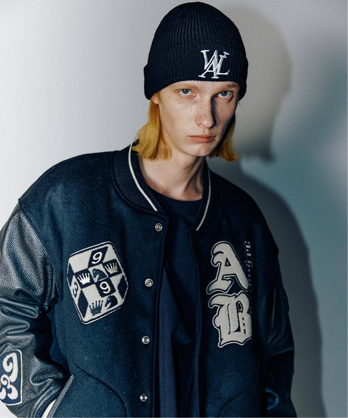 WOOALONG/ウアロン】big logo beanie / SE4AAC113（ニットキャップ 