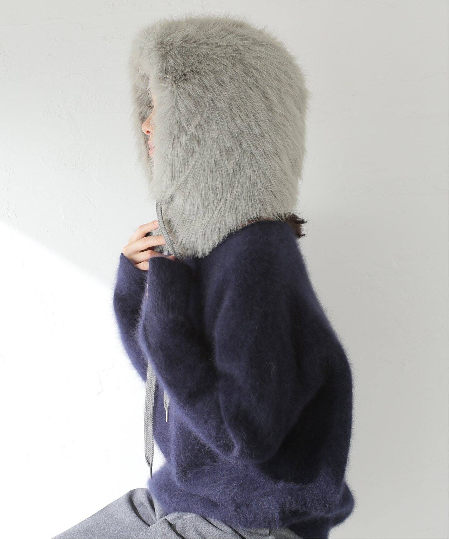 KIJIMA TAKAYUKI/キジマ タカユキ LONG FAUX FUR HOOD W-242048  