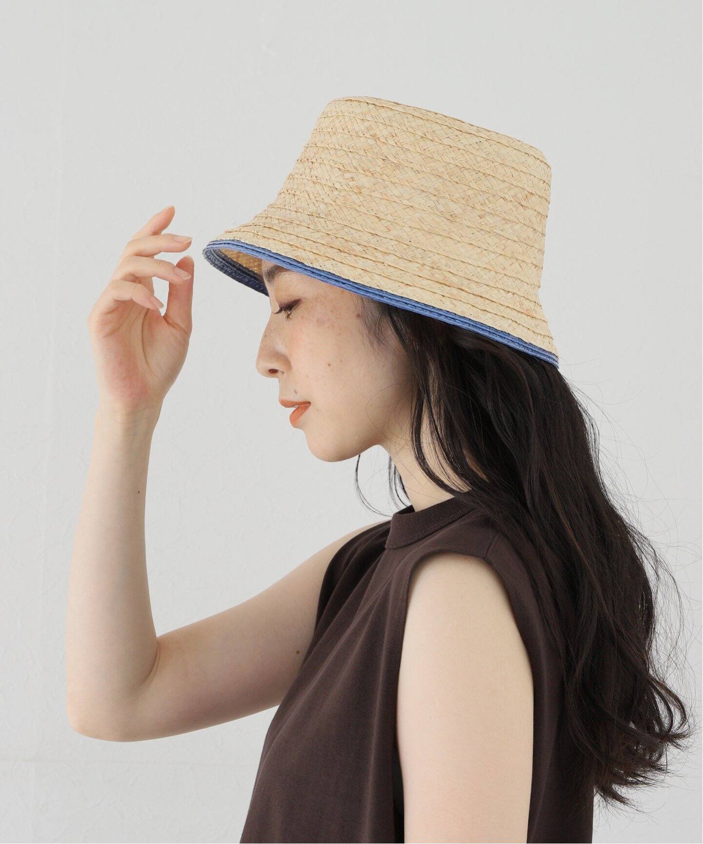 KIJIMA TAKAYUKI/キジマ タカユキ RAFFIA BRAID BUCKET HAT バケット 