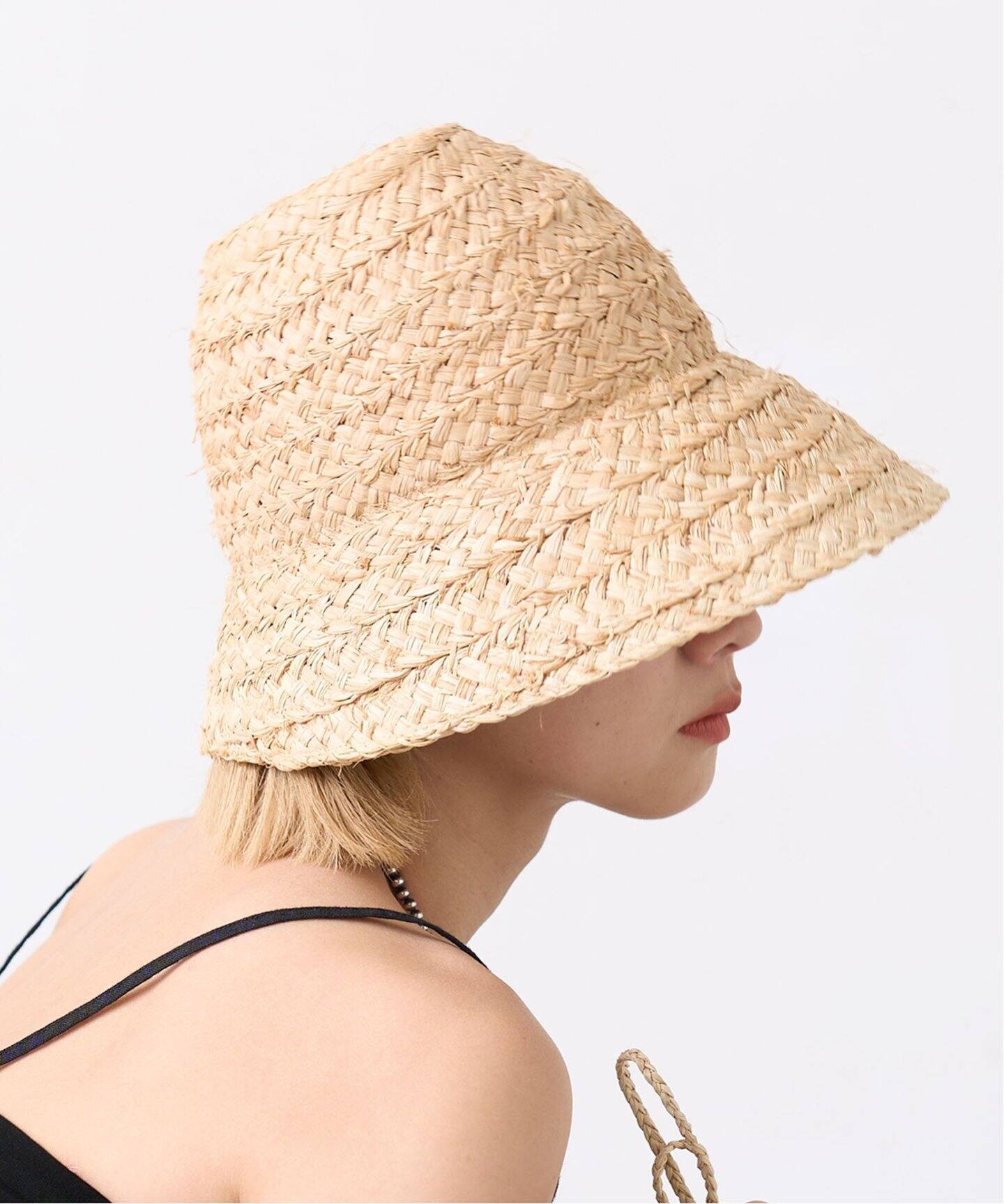 Lola Hats ベージュ ストローハット （Lola(ローラ) / ストローハット 