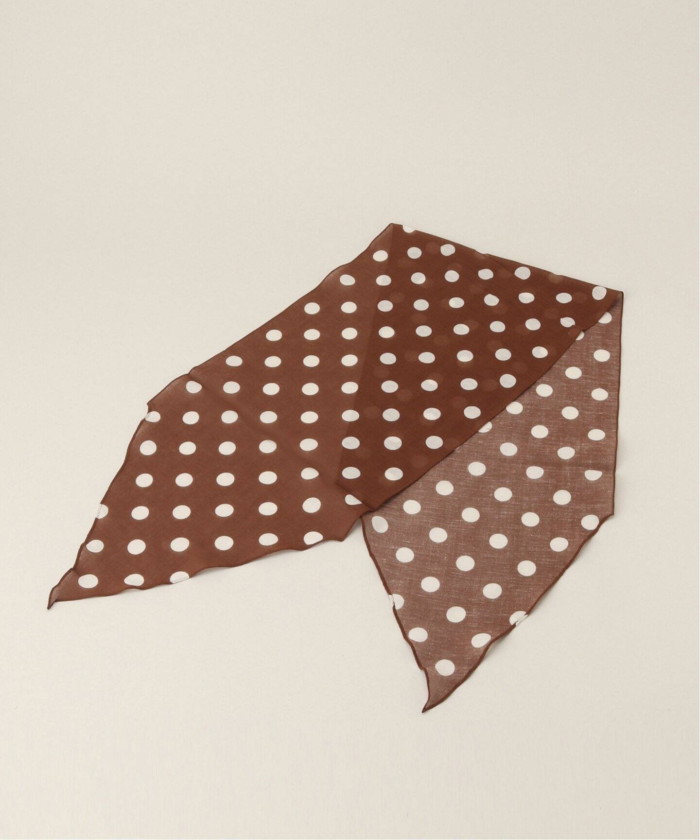 THROW / スロー】DOT TIE SCARFコットンシルク（スカーフ／バンダナ 