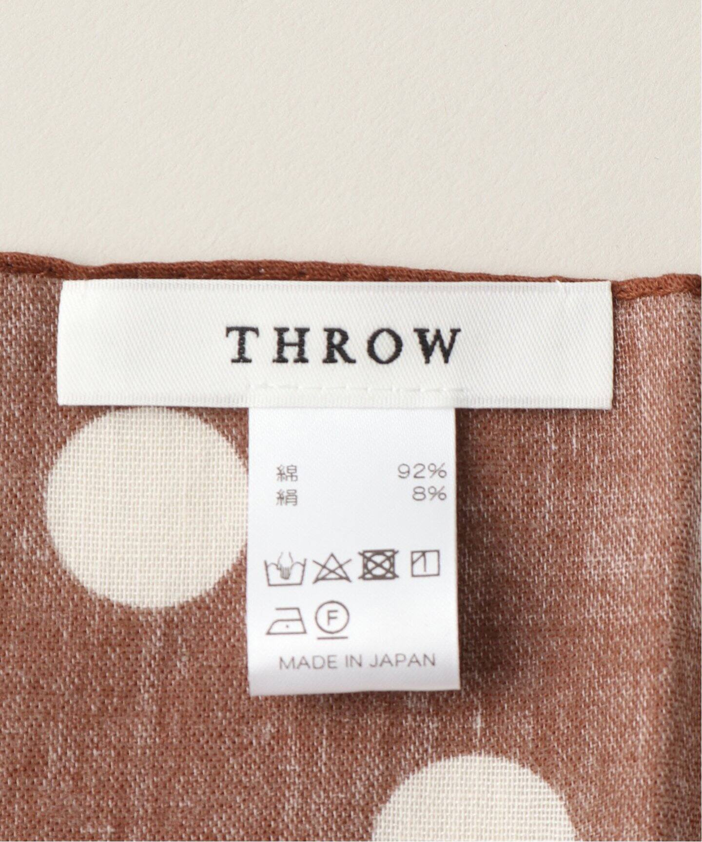 THROW / スロー】DOT TIE SCARFコットンシルク（スカーフ／バンダナ 
