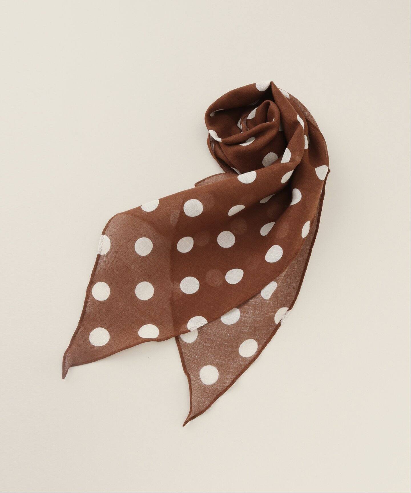 THROW / スロー】DOT TIE SCARFコットンシルク（スカーフ／バンダナ 