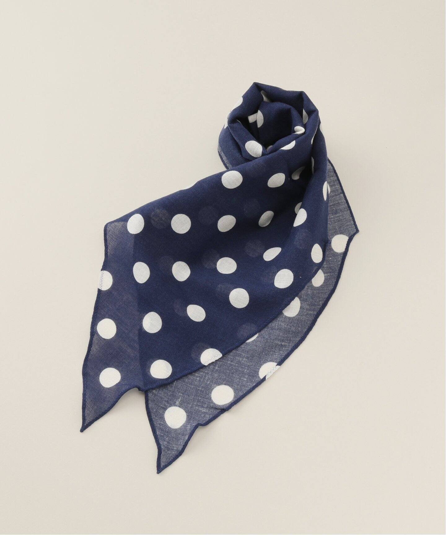 THROW / スロー】DOT TIE SCARFコットンシルク（スカーフ／バンダナ 