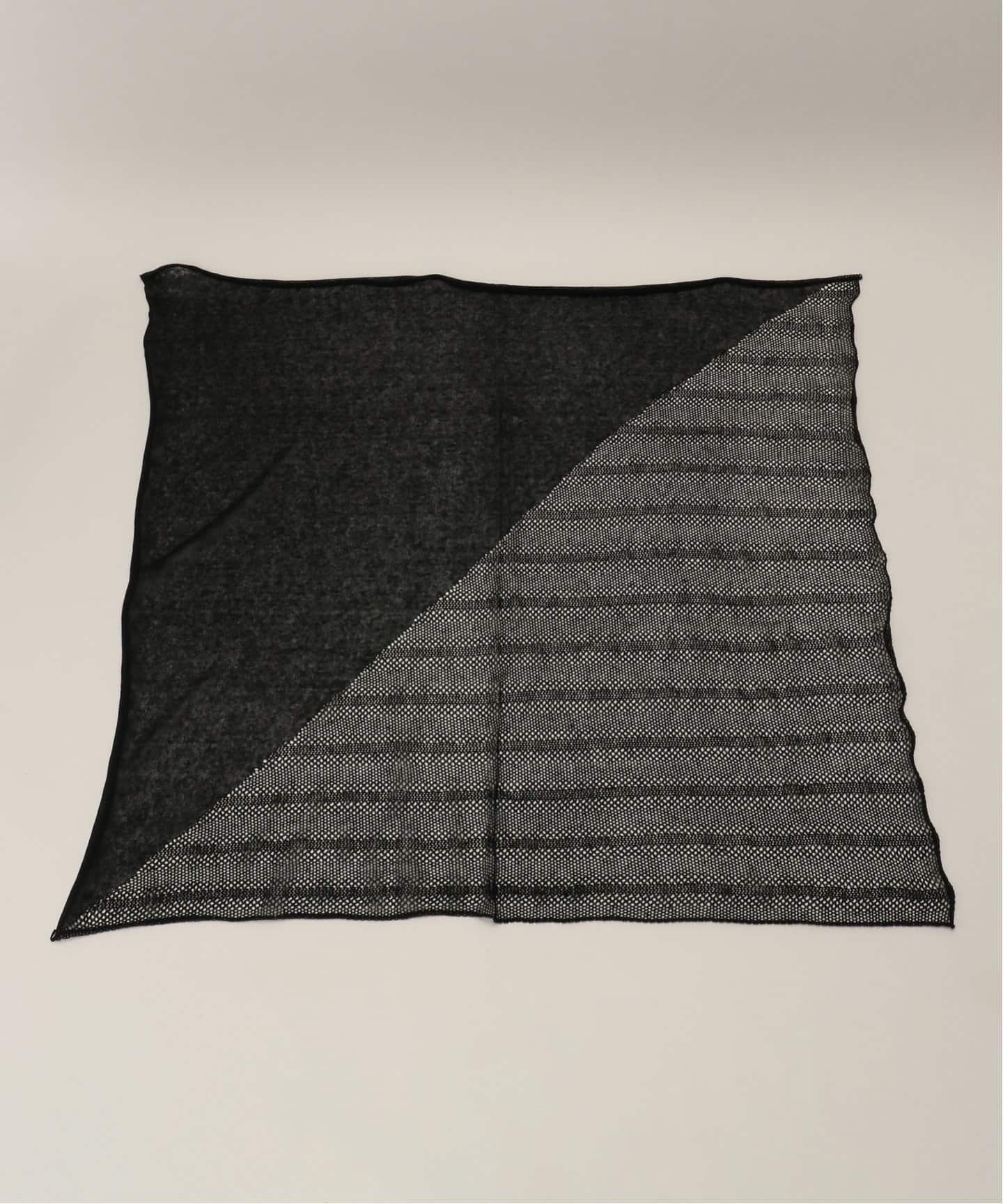 THROW / スロー Linen Cross Mesh Scarf TH241-S10K（スカーフ