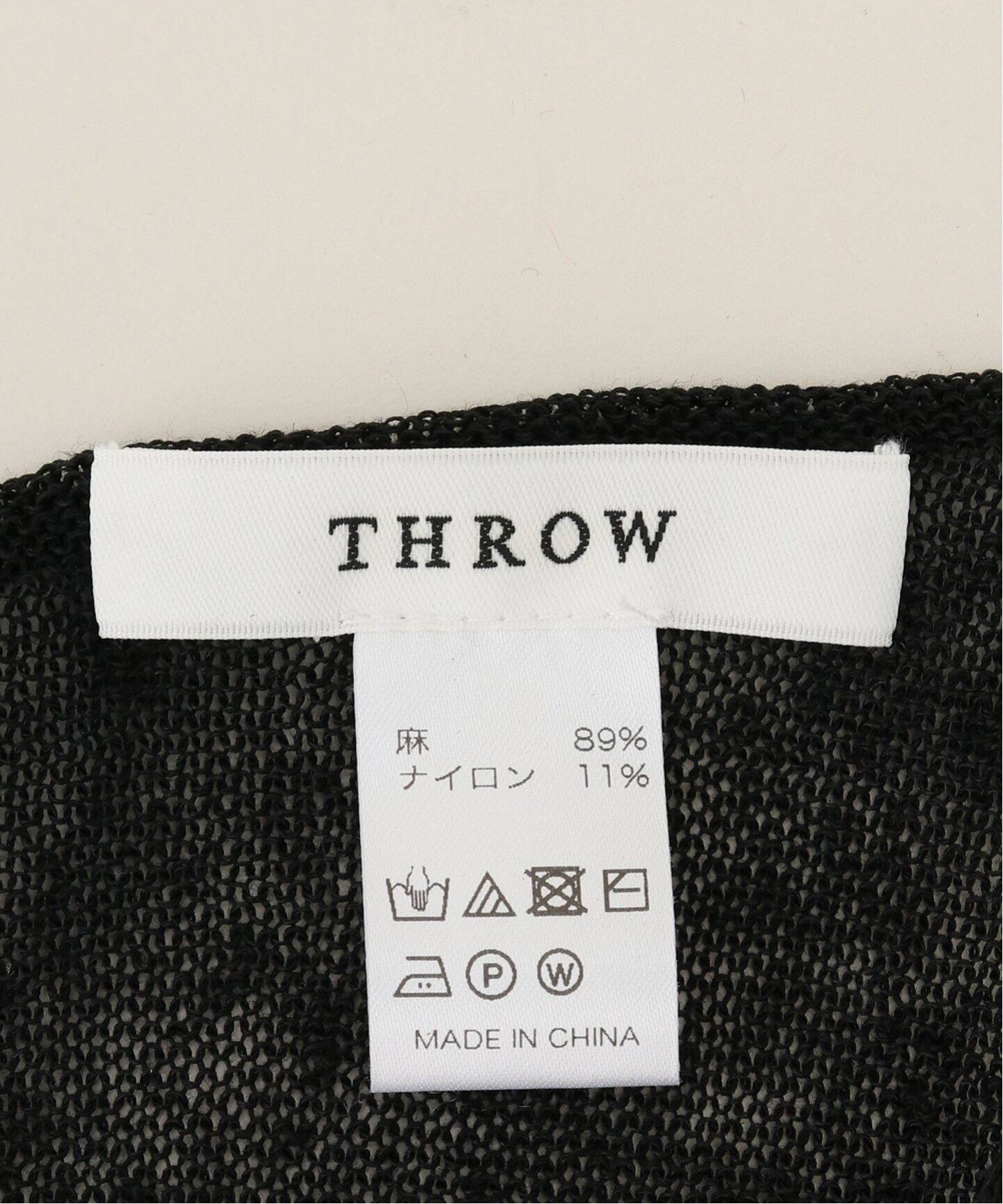 THROW / スロー Linen Cross Mesh Scarf TH241-S10K（スカーフ