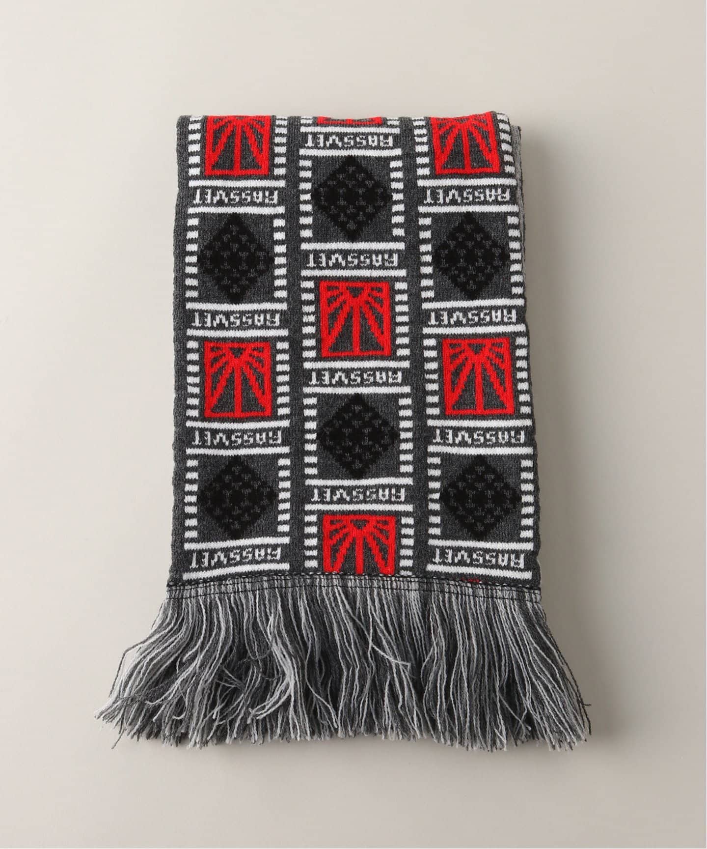 RASSVET/ラスベート】 MEN RASSVET LOGO SCARF KNIT PACC15K024