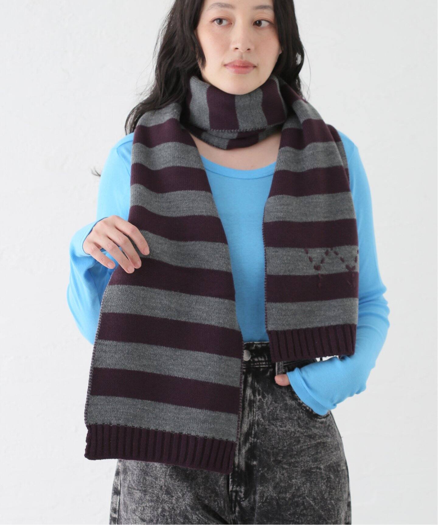 OPEN YY / オープンワイワイ】Accessory YY STRIPE SCARF YY243AC005  