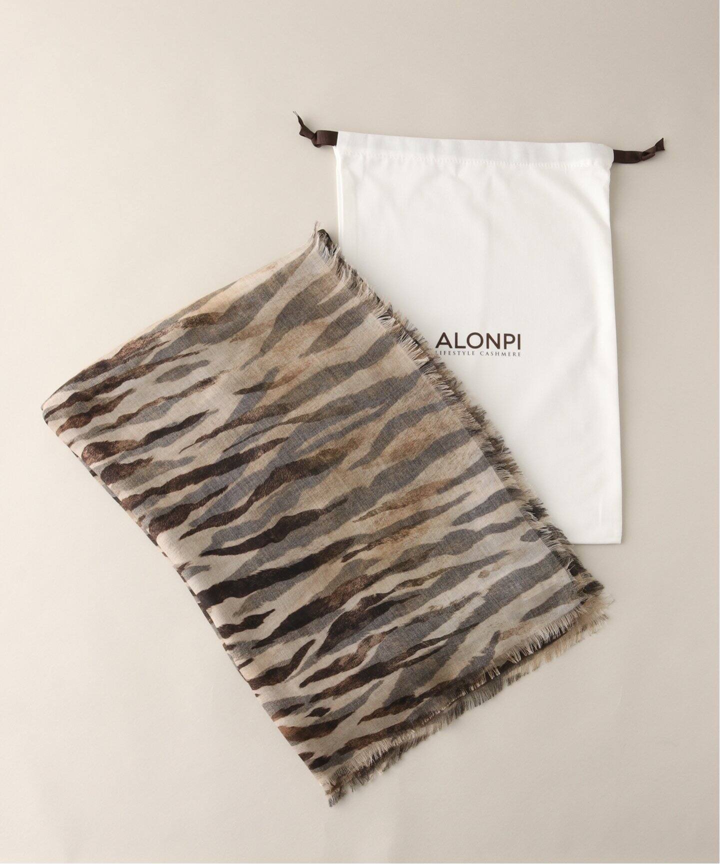 ALONPI / アロンピ】 Zebra カシミヤシルク ストール（ストール 