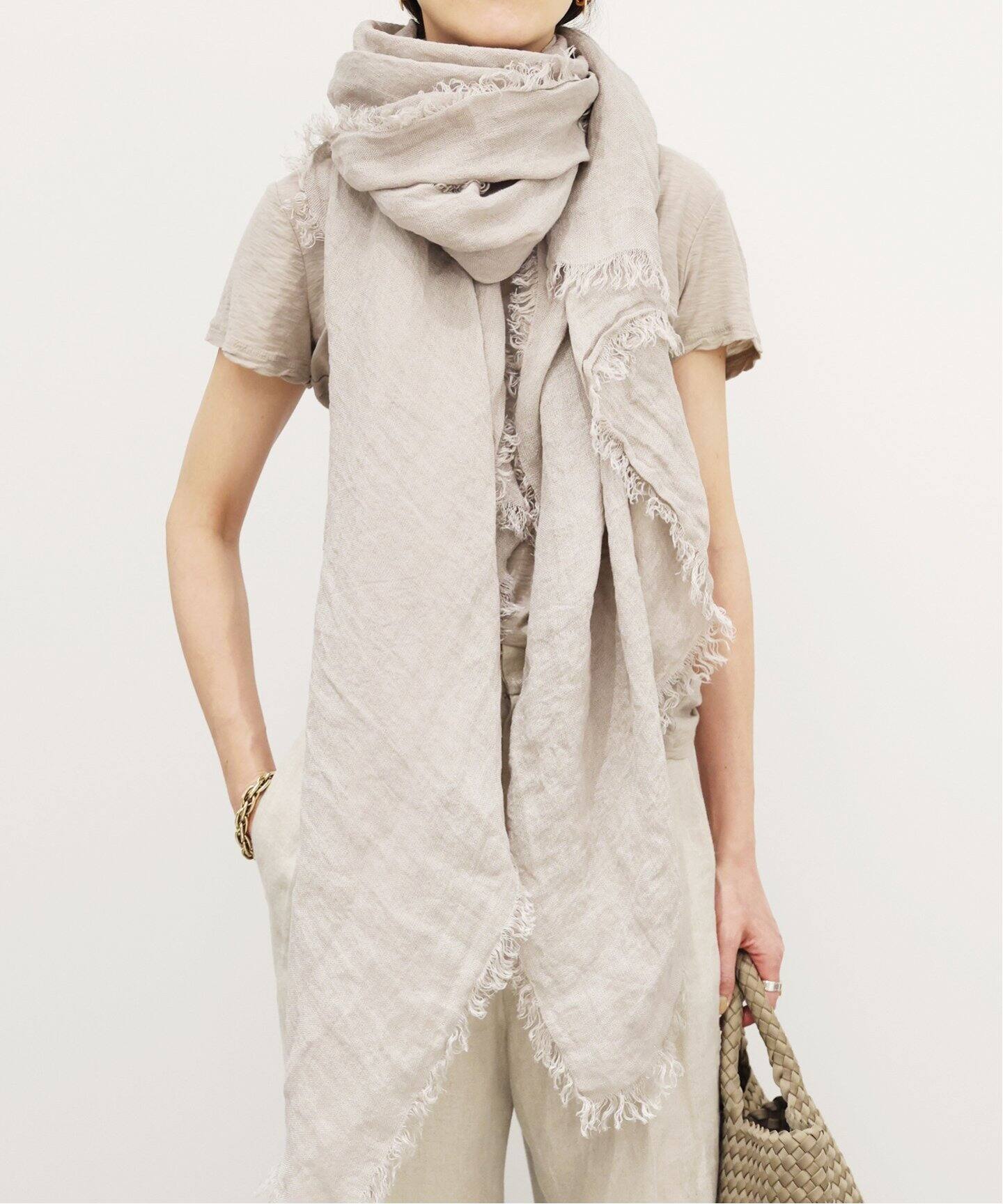 ASAUCE MELER/アソースメレ】LINEN GAUZE ストール（ストール）｜MUSE  