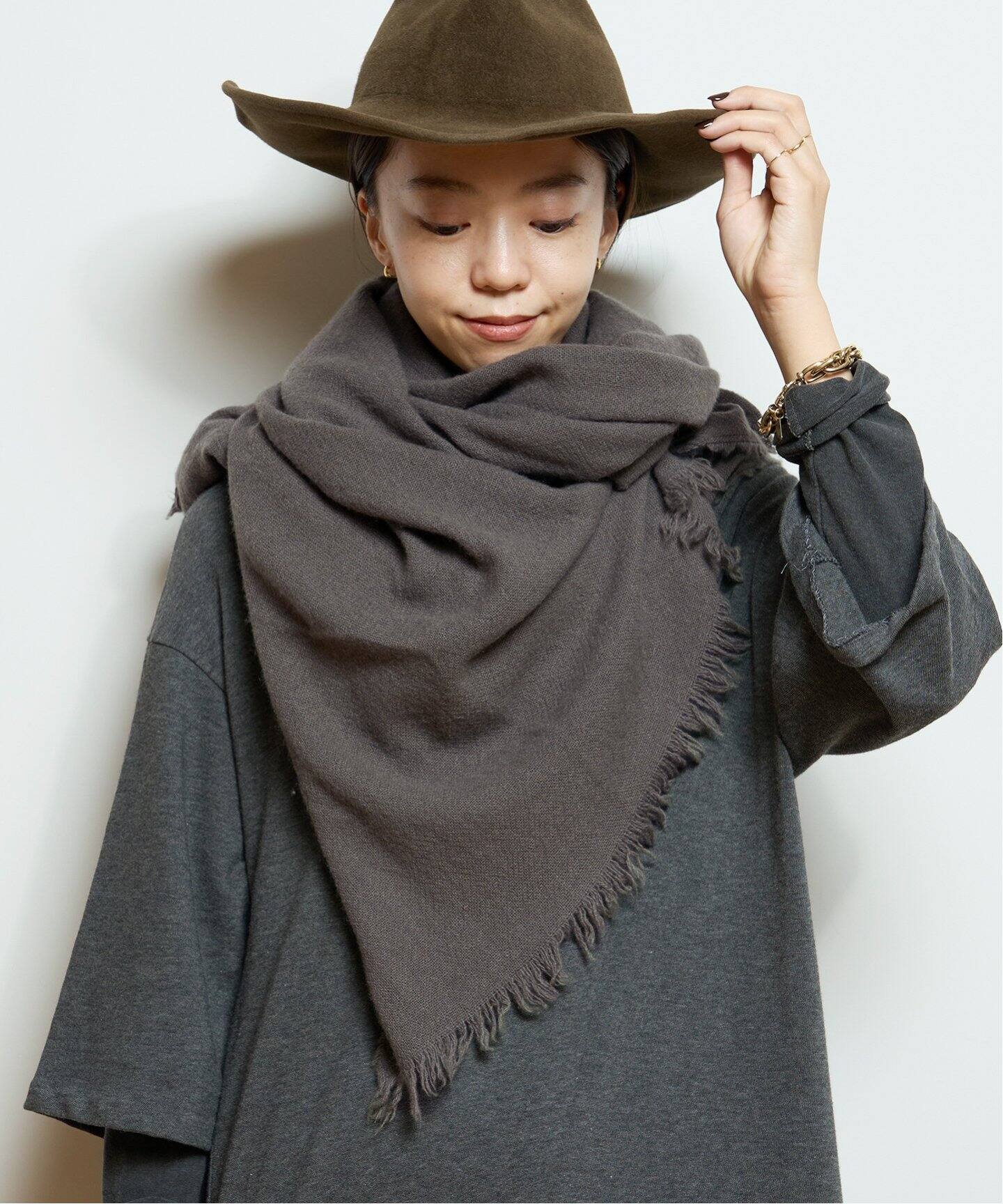 ホワイト】【destin/デスティン】リネン ストール B ordy （destin  