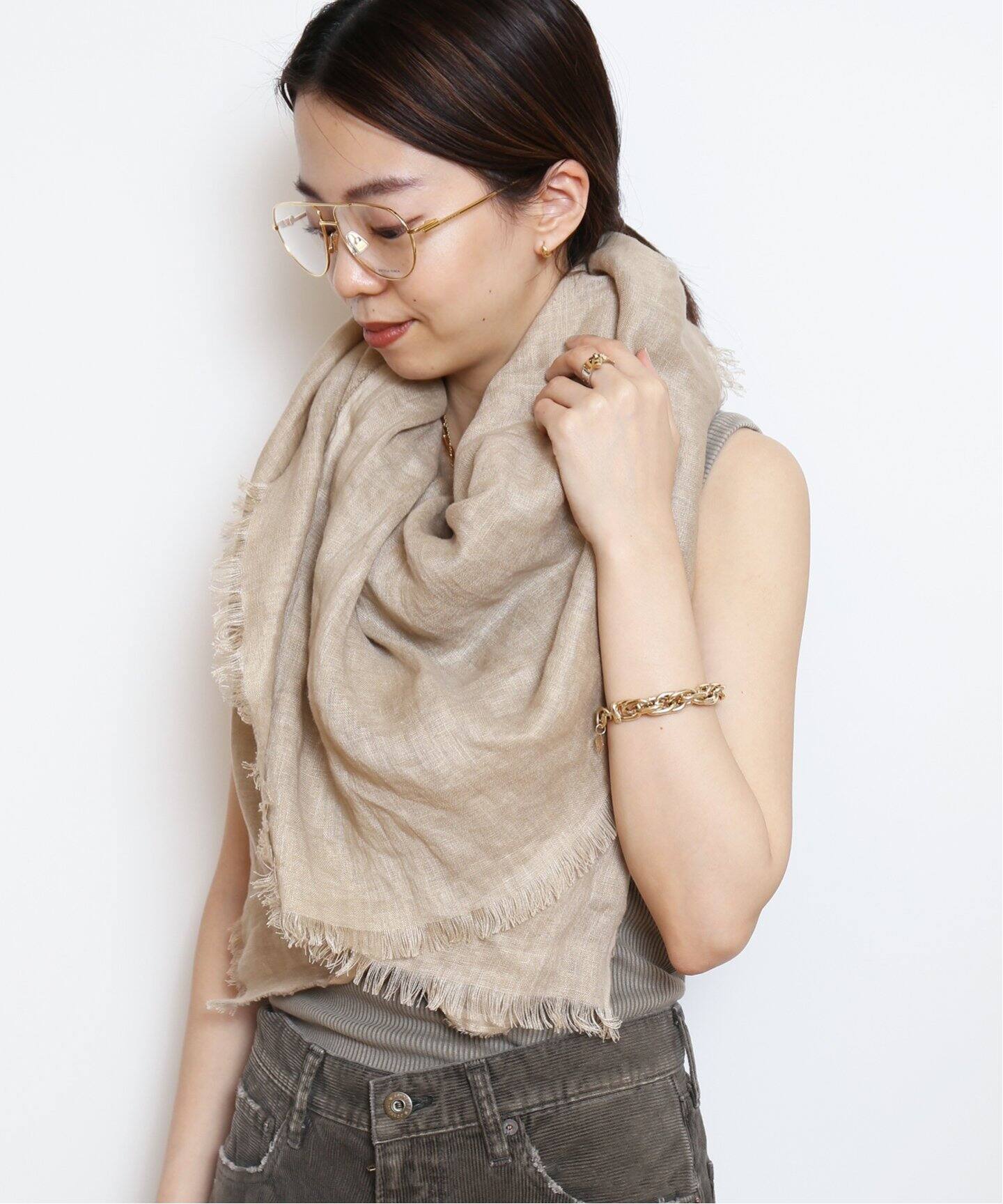 DESTIN/デスティン】 LINEN 140*140 ストール（ストール）｜MUSE de  