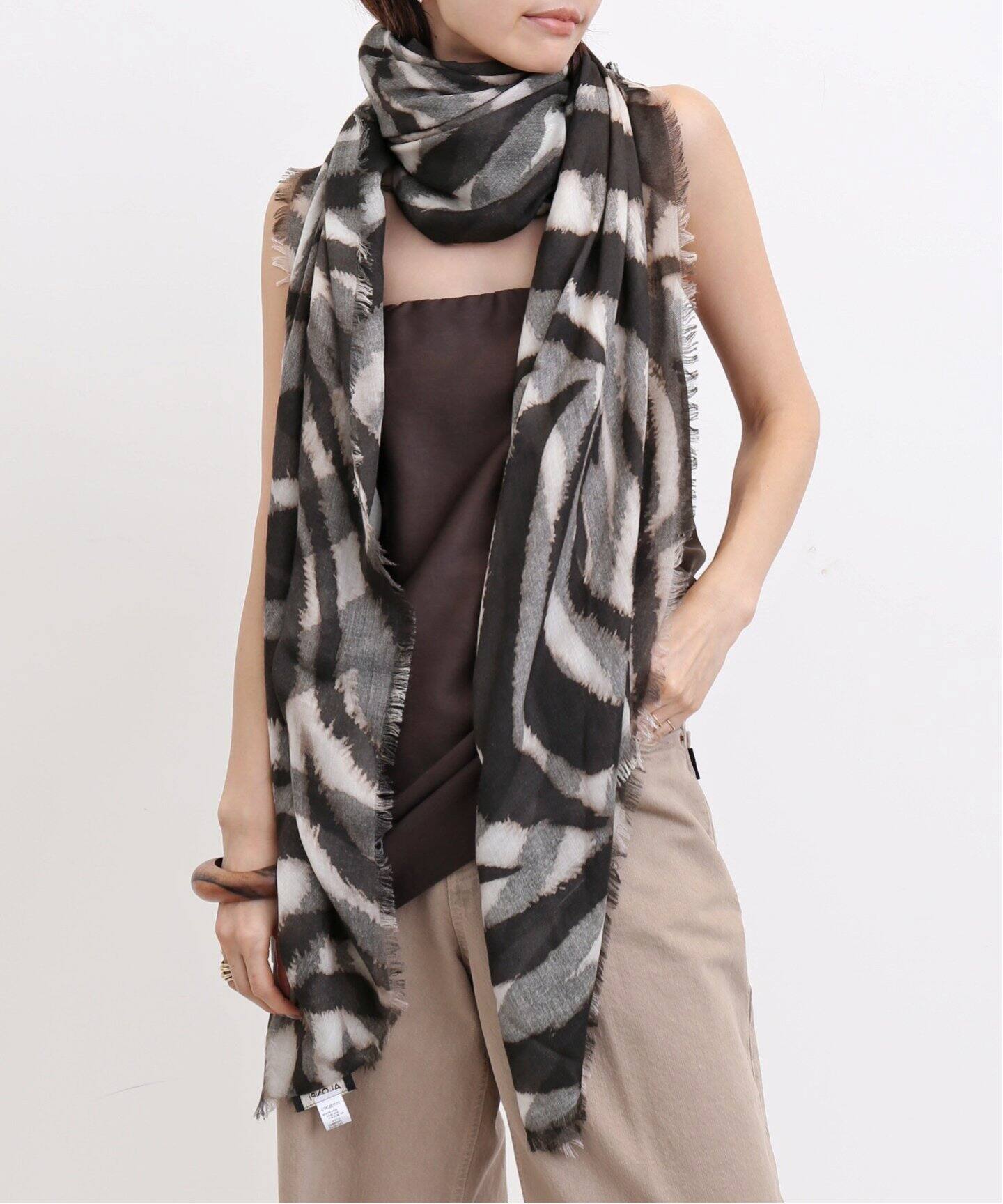 ALONPI/アロンピ】 ZEBRA STOLE（ストール）｜L