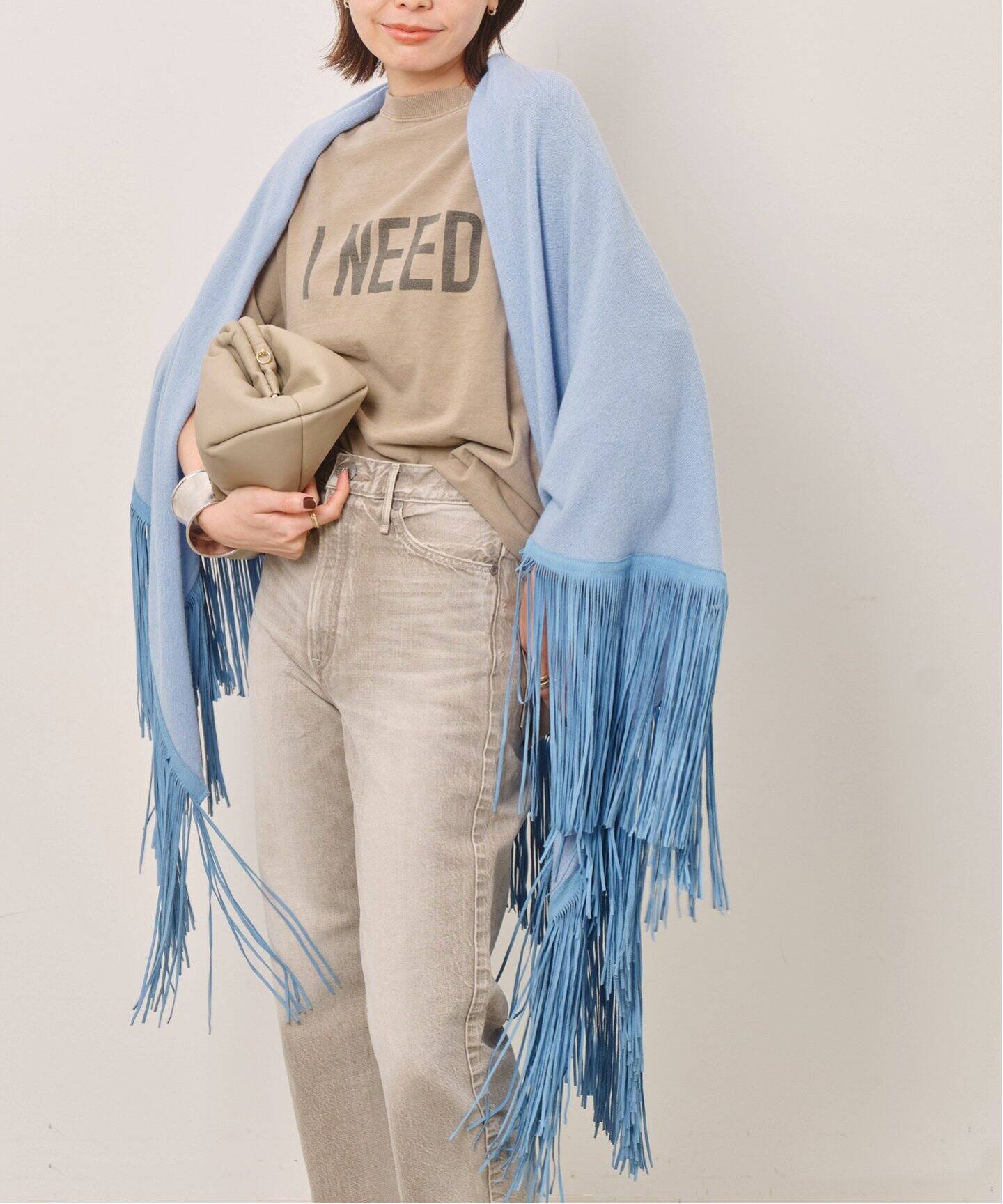 APLOMB/アプロンブ】 FRINGE SHAWL（ストール）｜L